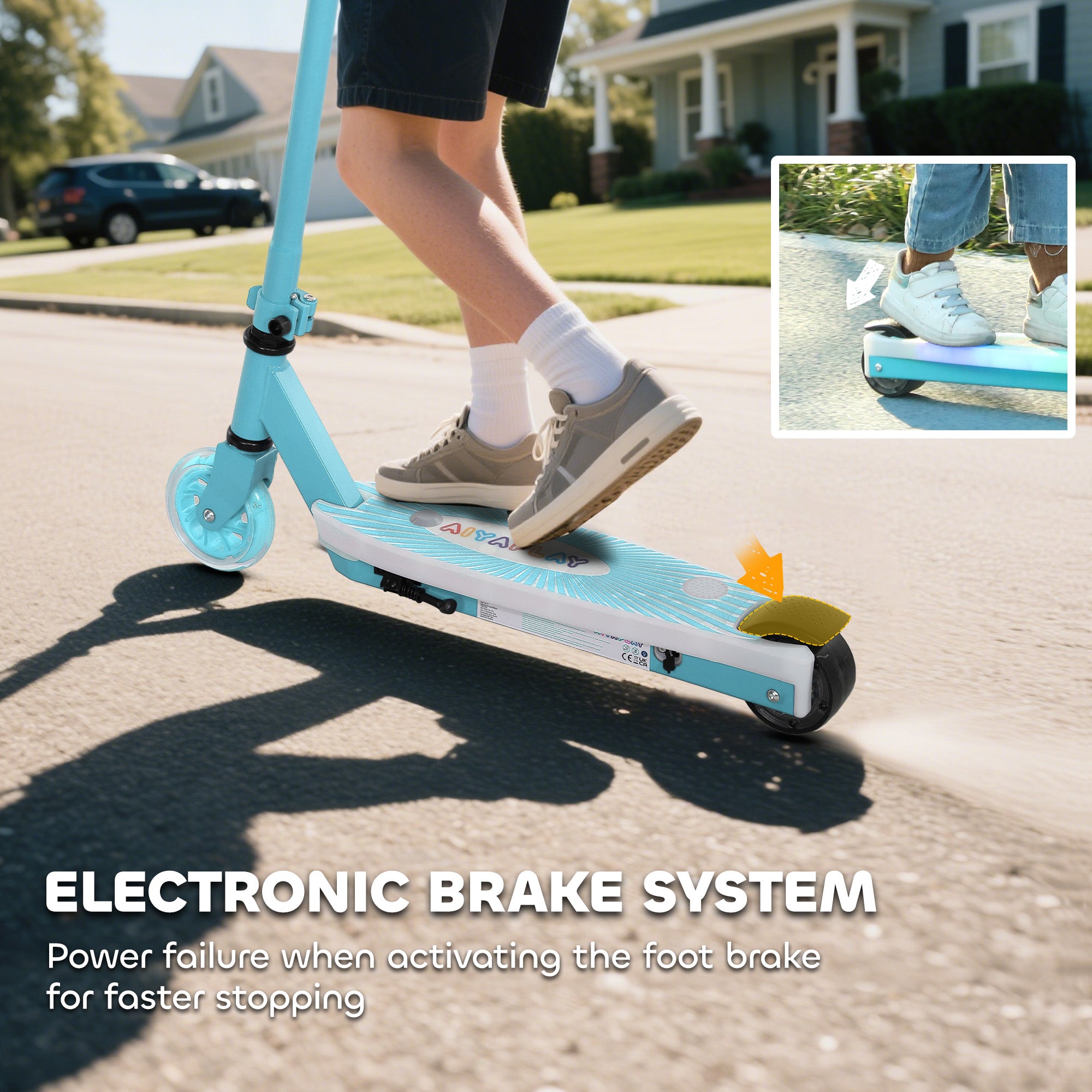 AIYAPLAY Kids Electric Scooter 4-7