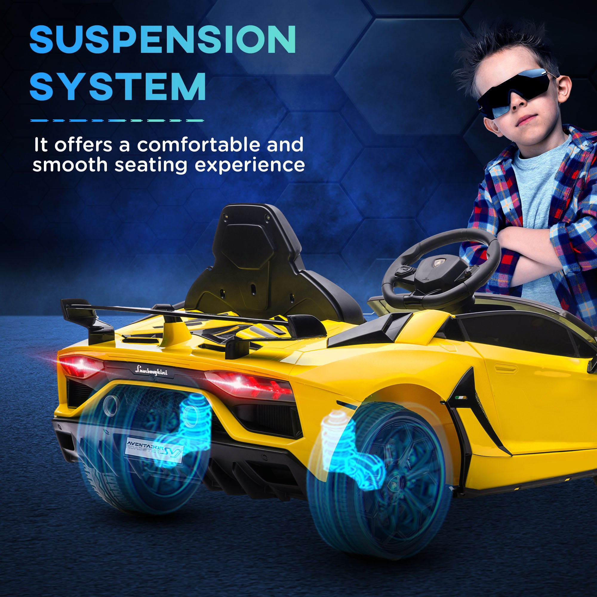 HOMCOM Lamborghini 12V Kids Ride-On Car