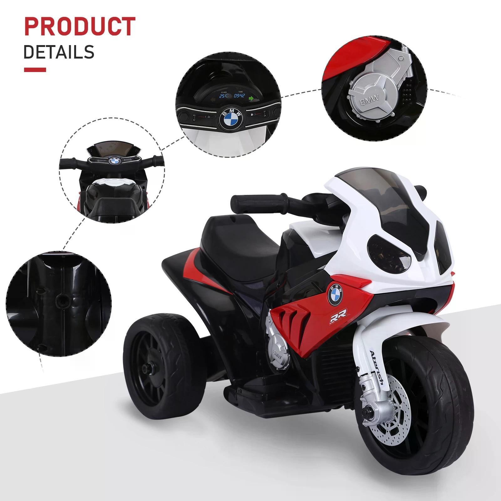 HOMCOM BMW 6V Kids Electric Motorbike - Red