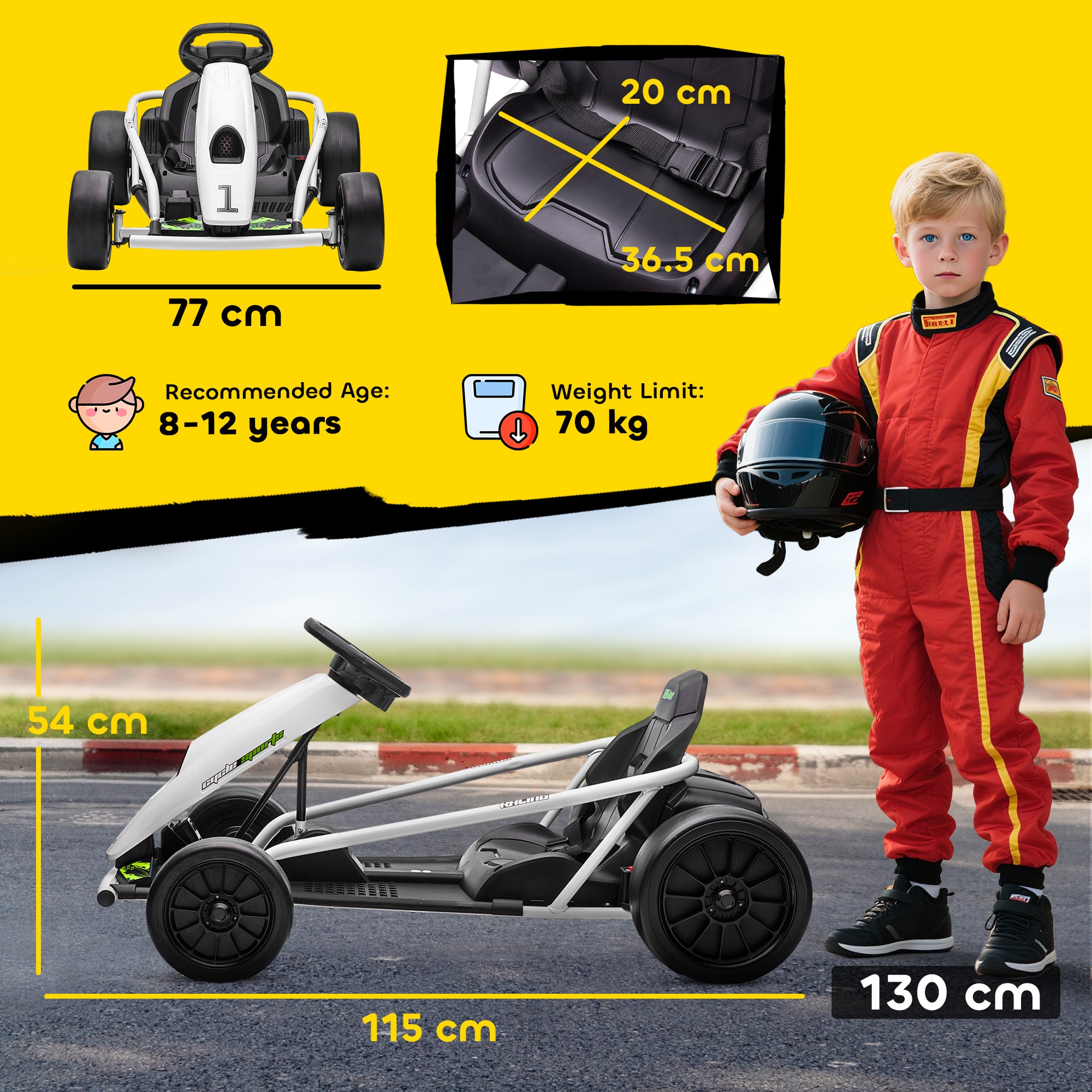 HOMCOM 24V Drift Kart 24