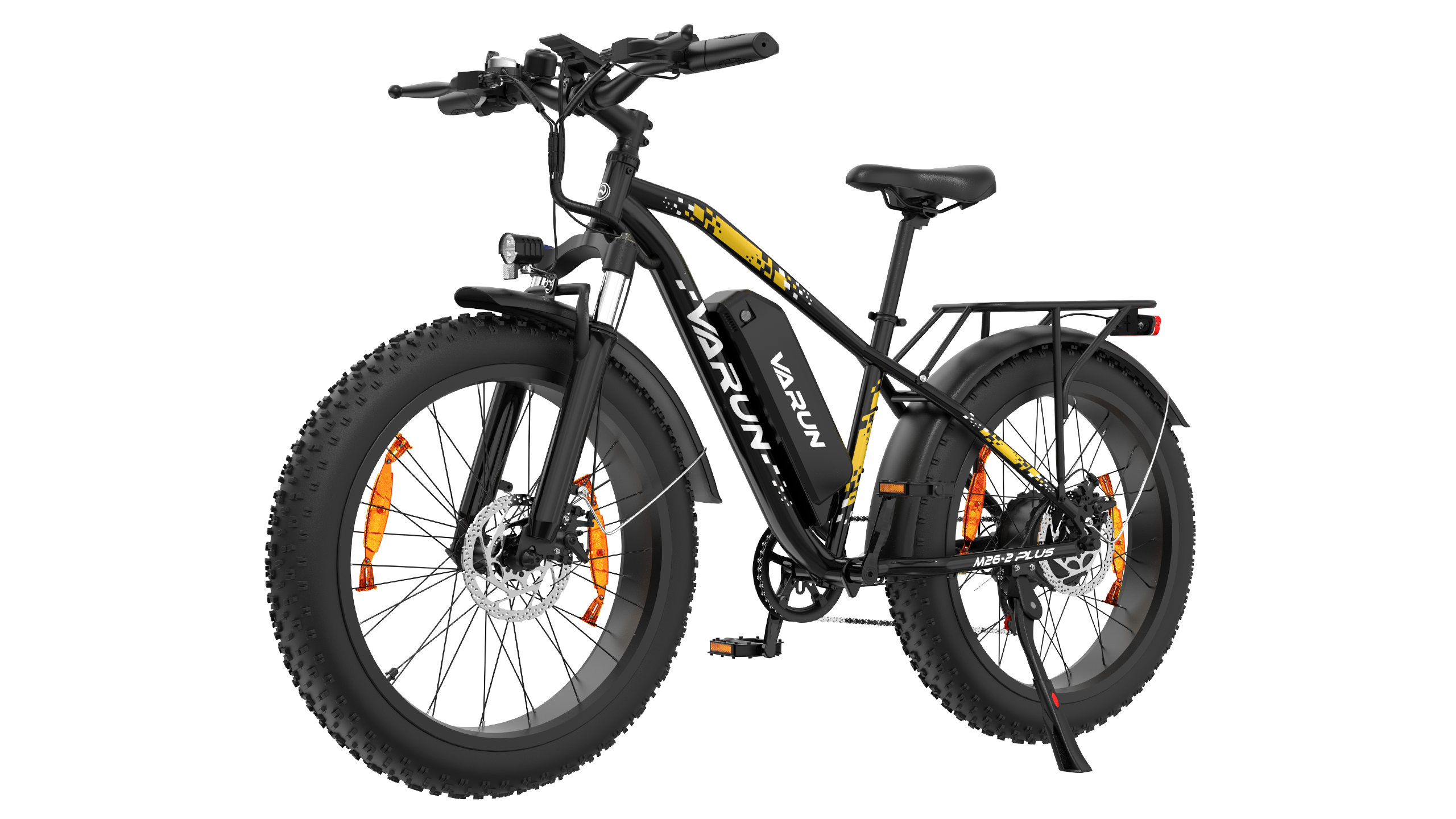 VARUN M26-2 PLUS electric bike in black and yellow