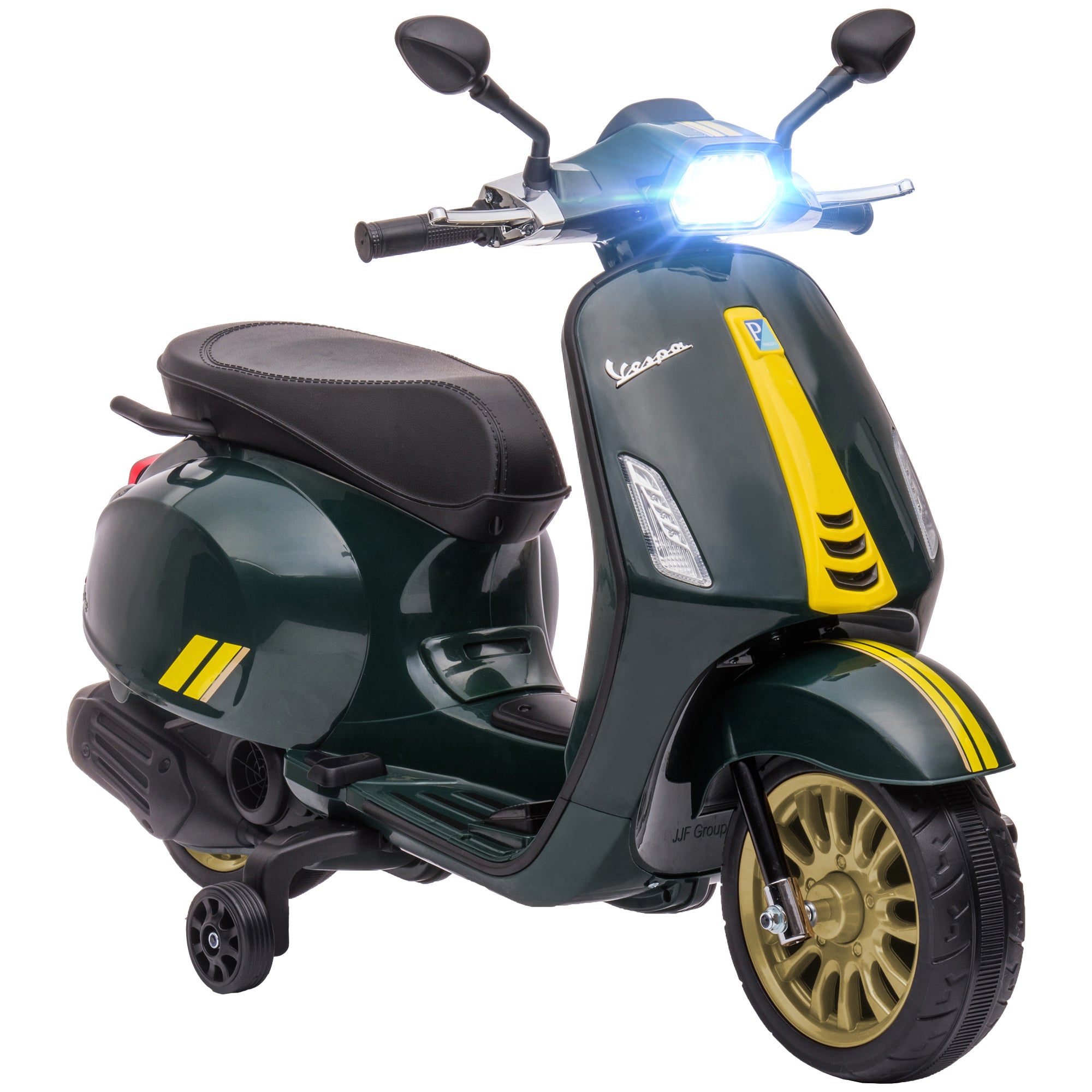AIYAPLAY Vespa 12V Kids Electric Motorbike - Dark Grey