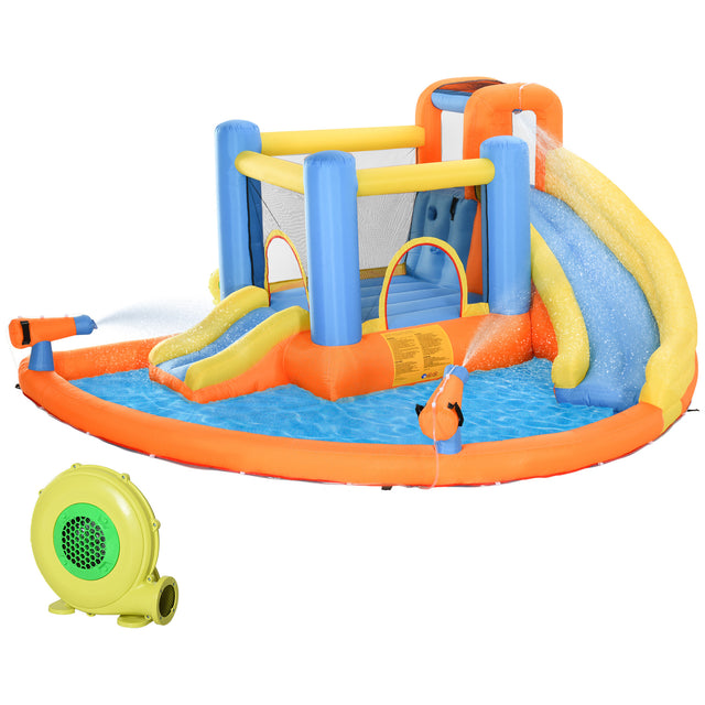 AIYAPLAY 5-in-1 Bouncy Castle with Dual Slides
