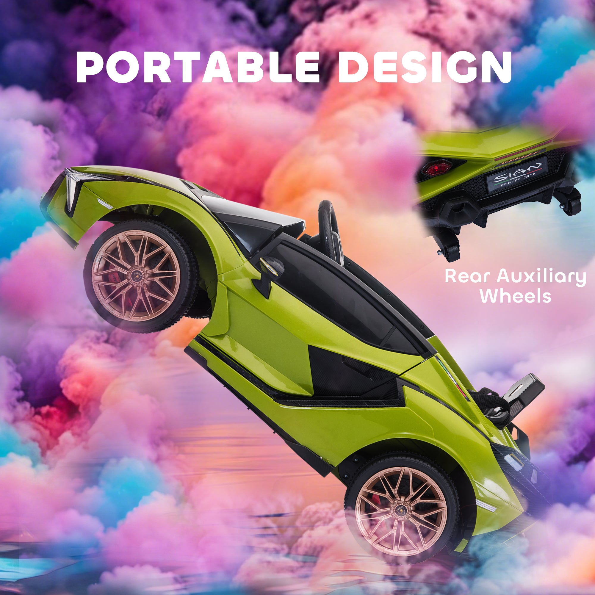 HOMCOM Lamborghini Sian 12V Kids Ride-On Car
