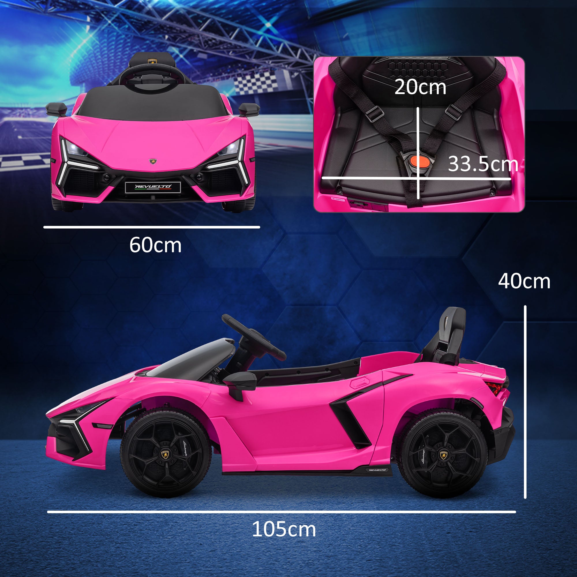 AIYAPLAY Lamborghini Revuelto 12V Kids Ride-On Car