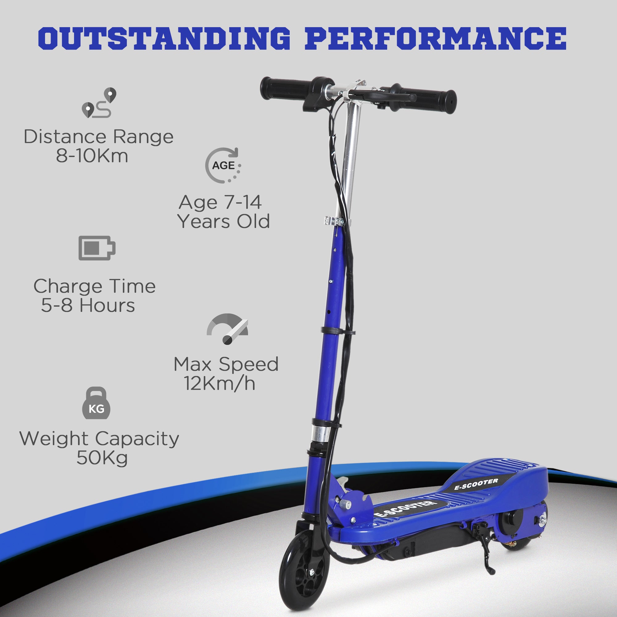 HOMCOM Folding Kids Electric Scooter