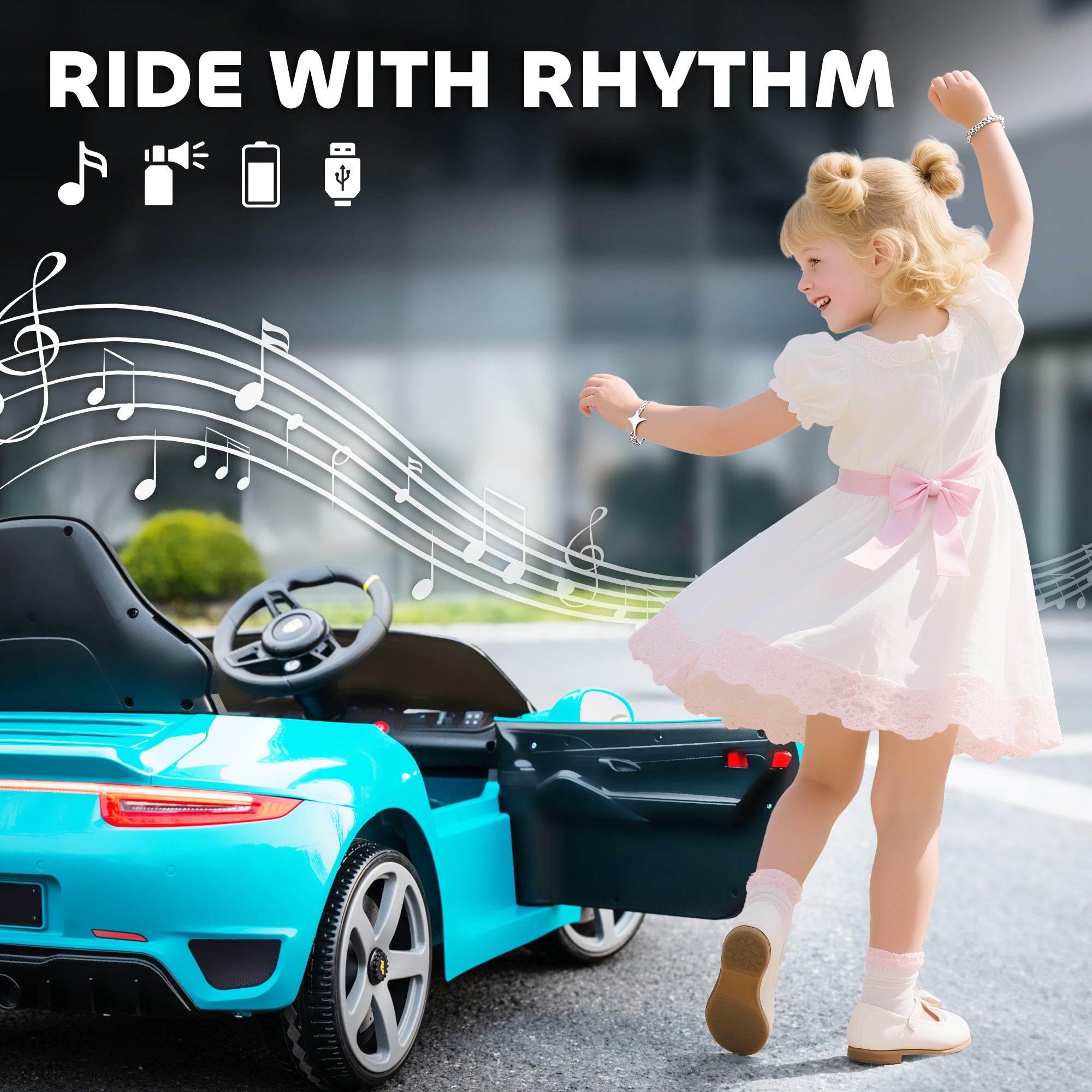 AIYAPLAY RUF GT 12V Kids Electric Ride-On Car