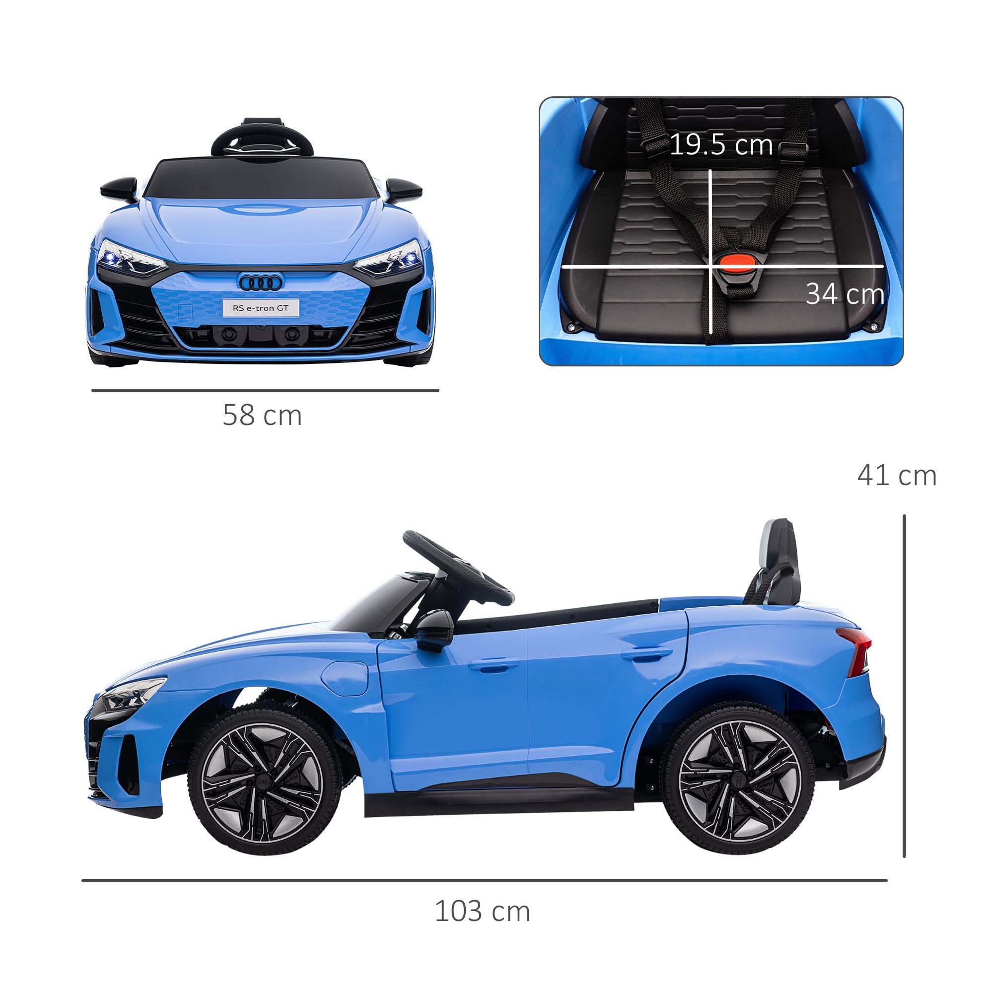 HOMCOM Audi 12V Kids Electric Ride-On Car