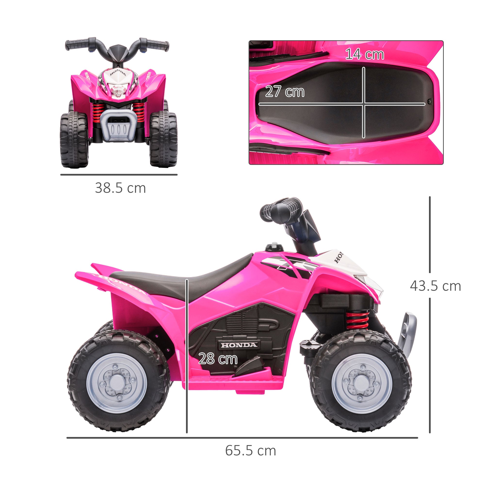 AIYAPLAY Honda 6V Kids Electric Quad Bike