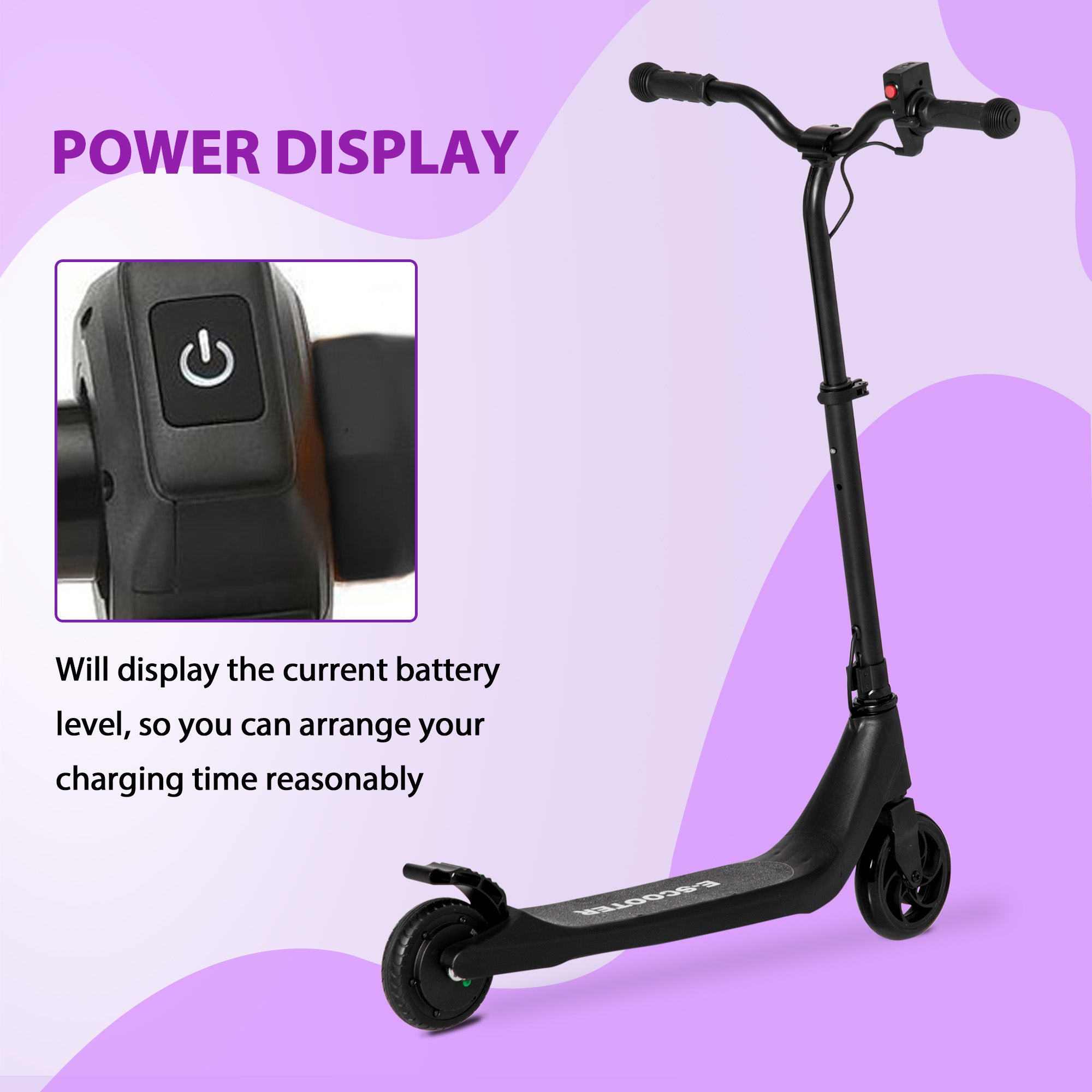 HOMCOM Kids Electric Scooter Adjustable Height
