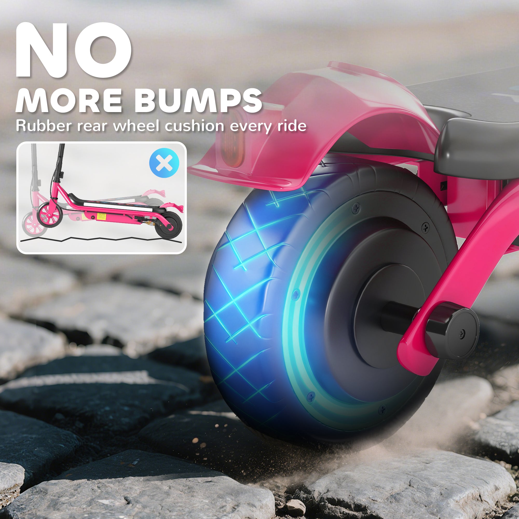 AIYAPLAY Kids Electric Scooter Dual Brakes