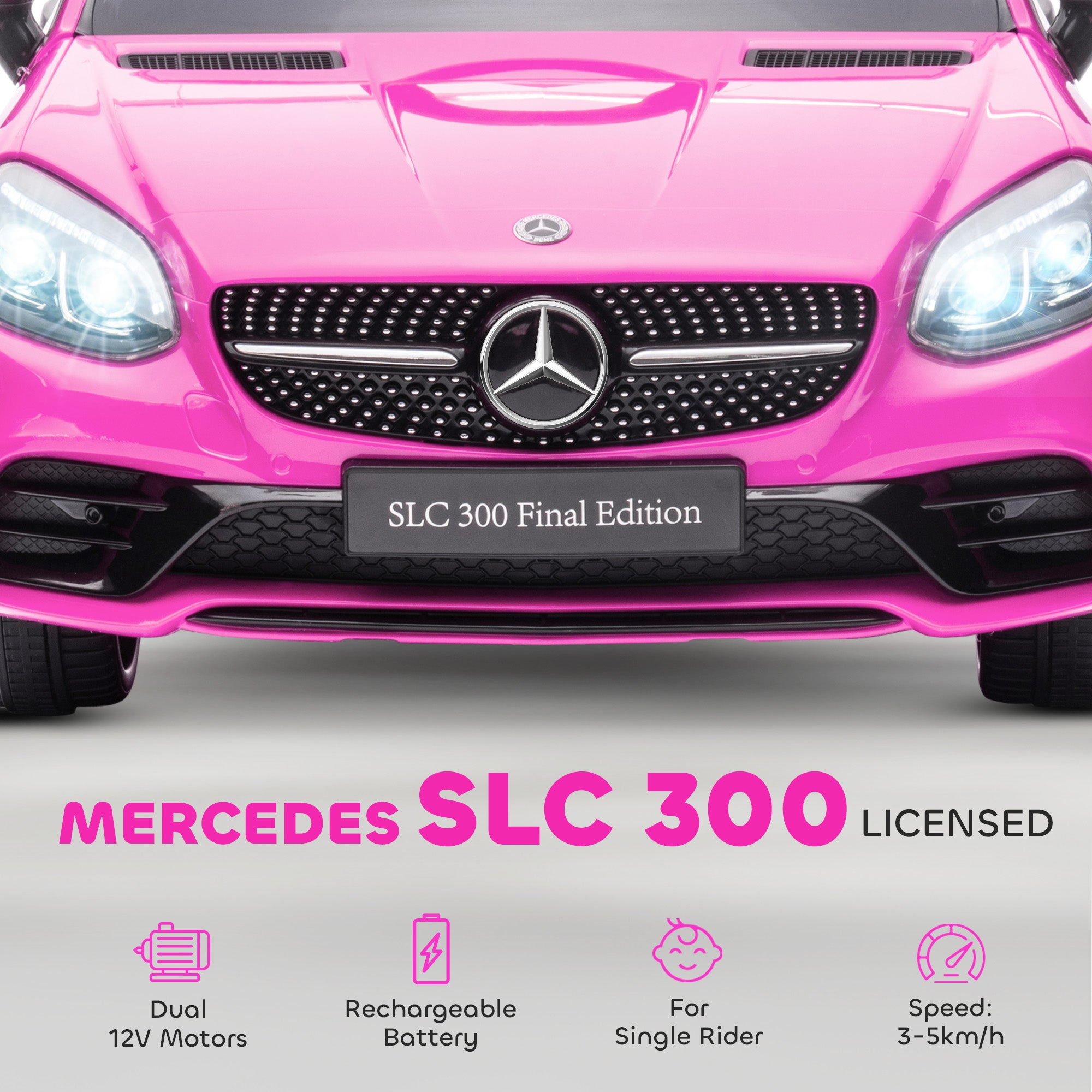 HOMCOM Mercedes-Benz SLC 300 12V Kids Ride-On Car