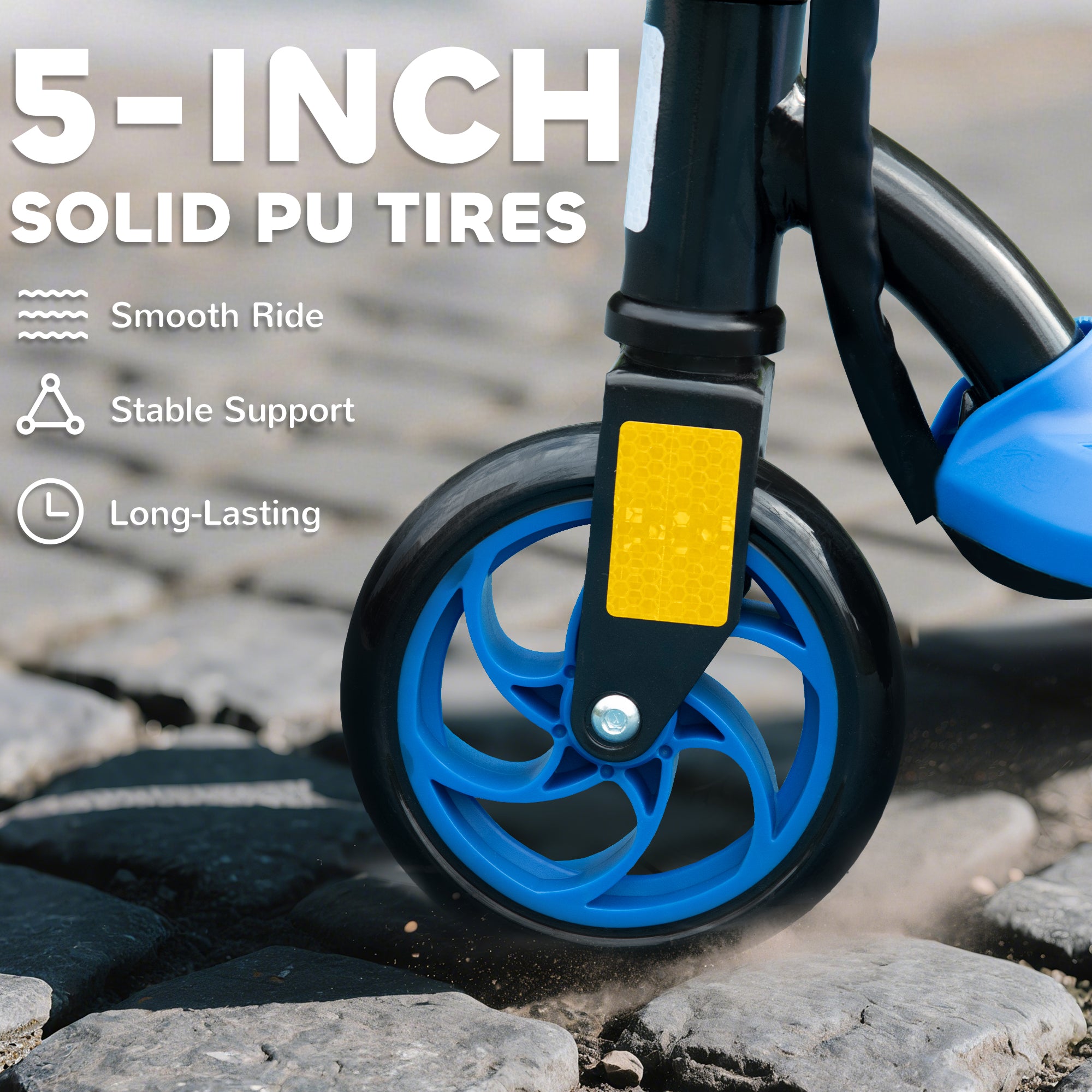 HOMCOM Kids Electric Scooter with LED Lights