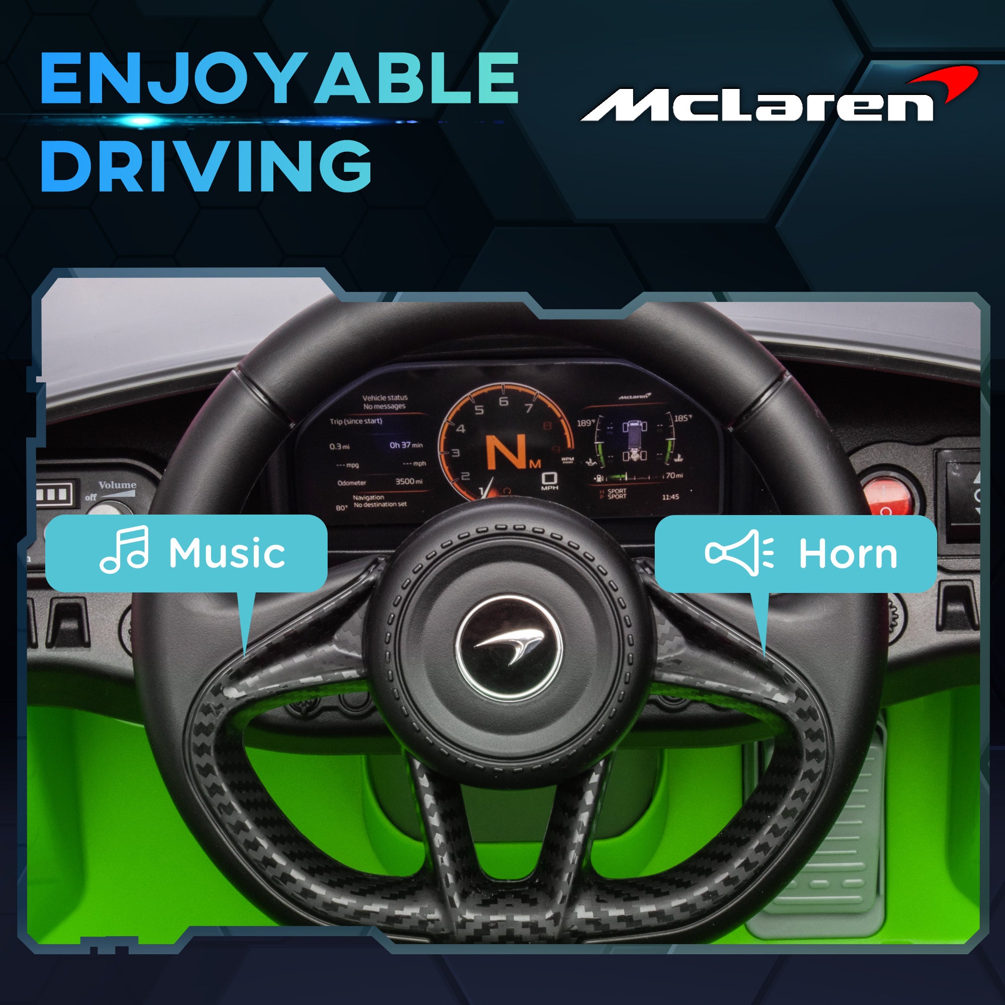 AIYAPLAY McLaren 765LT 12V Kids Ride-On Car
