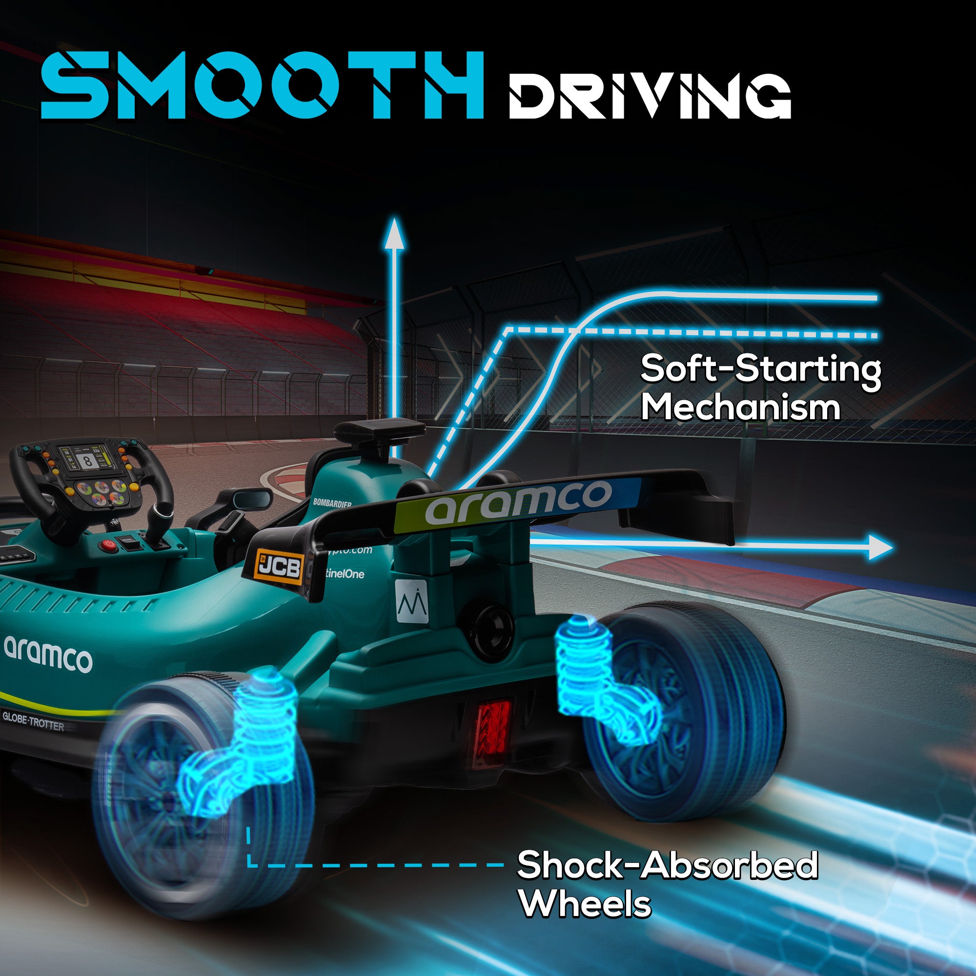 AIYAPLAY Aston Martin 12V Kids Ride-On Racing Kart