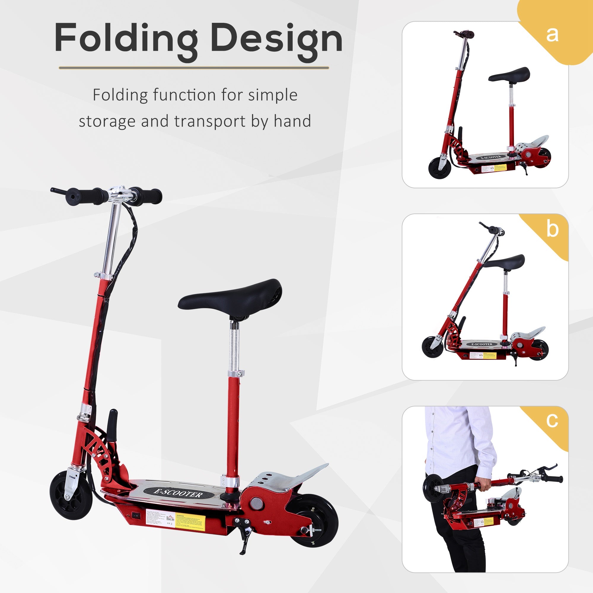 HOMCOM Kids Electric Scooter with Seat