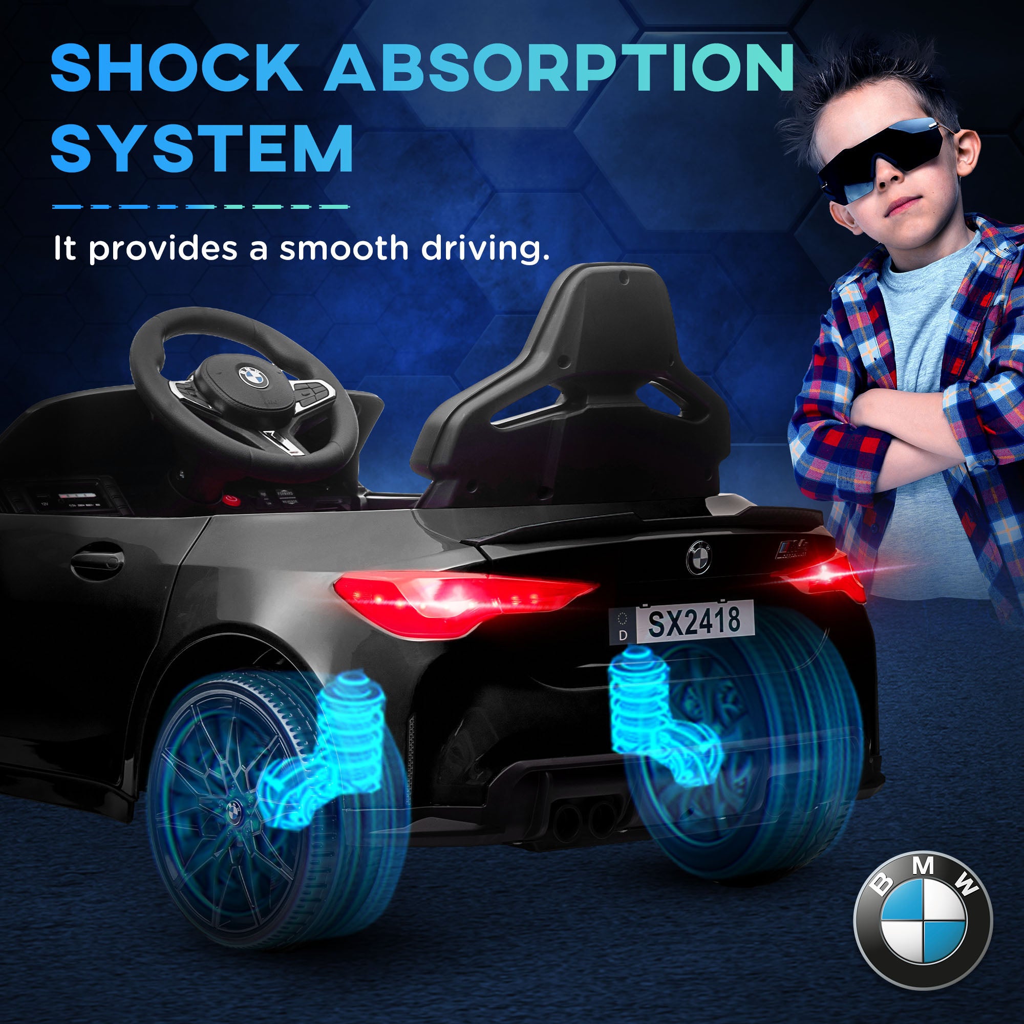 AIYAPLAY BMW 12V Kids Electric Ride-On Car