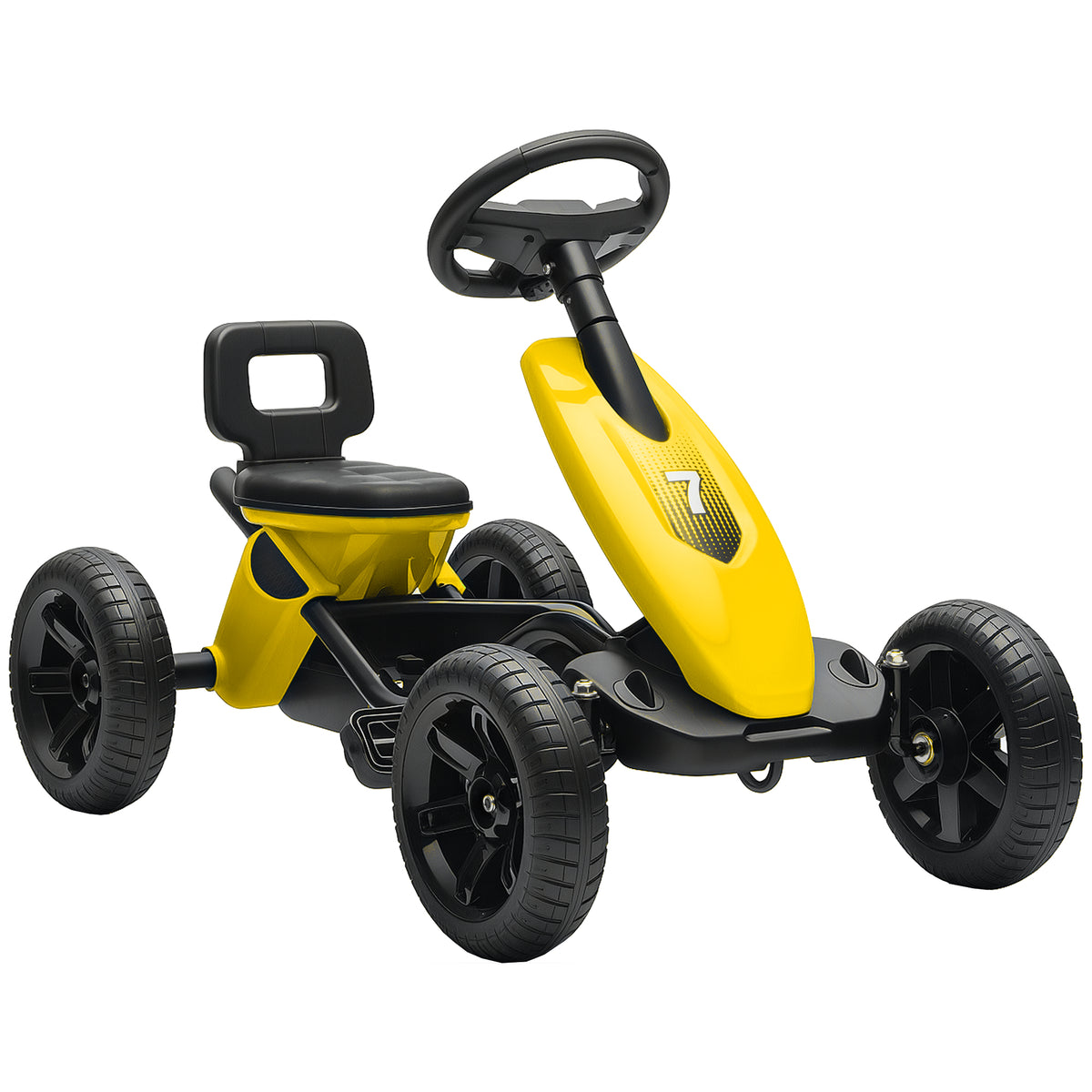 Kart à pédales Go-Kart siège réglable pneus EVA embrayage manuel et frein 110 x 61 x 62 cm noir Kart à pédales Go-Kart siège réglable pneus EVA embrayage manuel et frein 110 x 61 x 62 cm noir