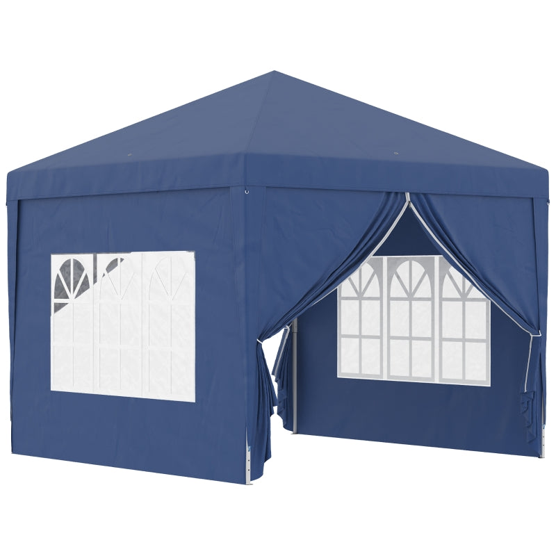 Outsunny 3x3m Pop Up Gazebo with Sidewalls & Windows 2
