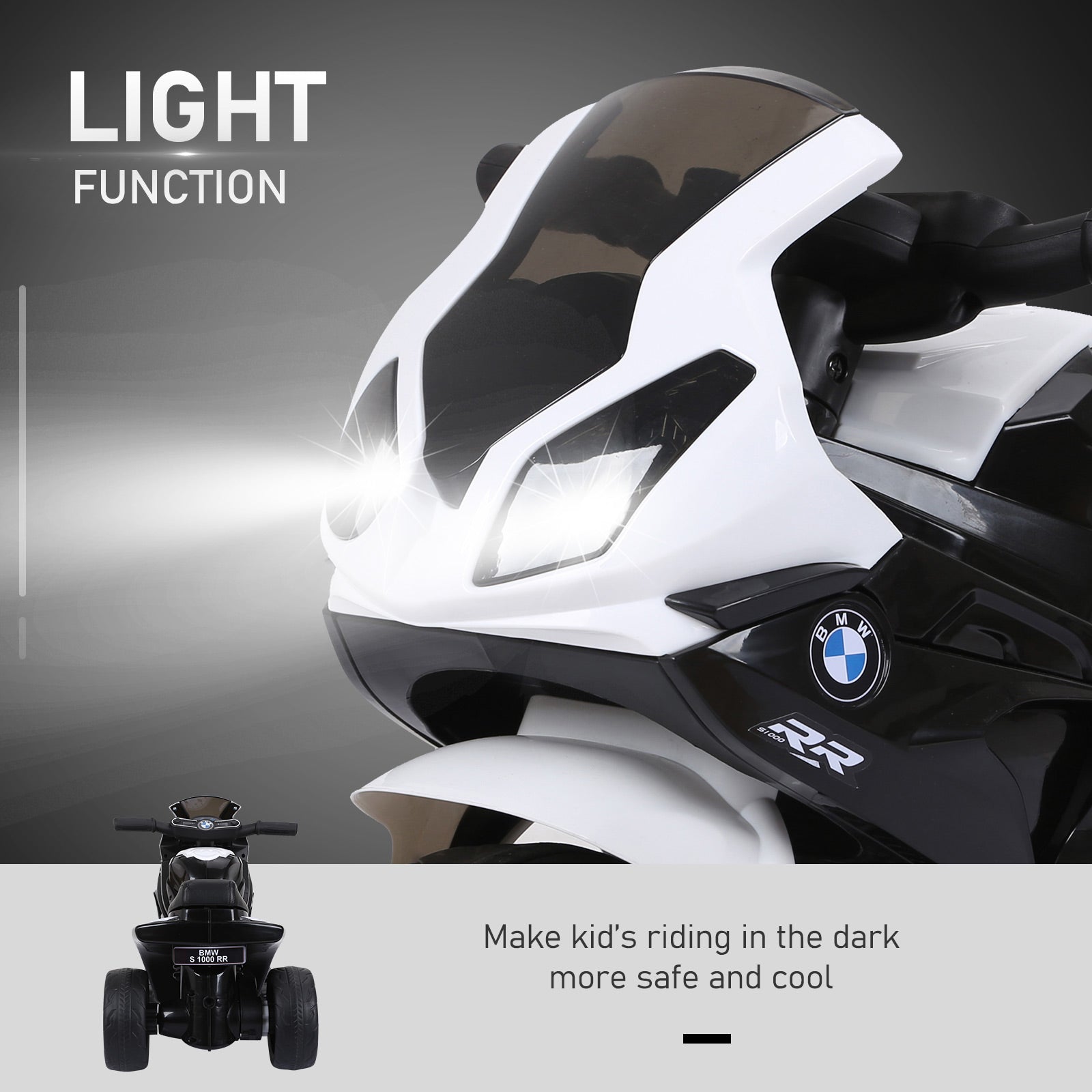 HOMCOM BMW 6V Kids Electric Motorbike - Black