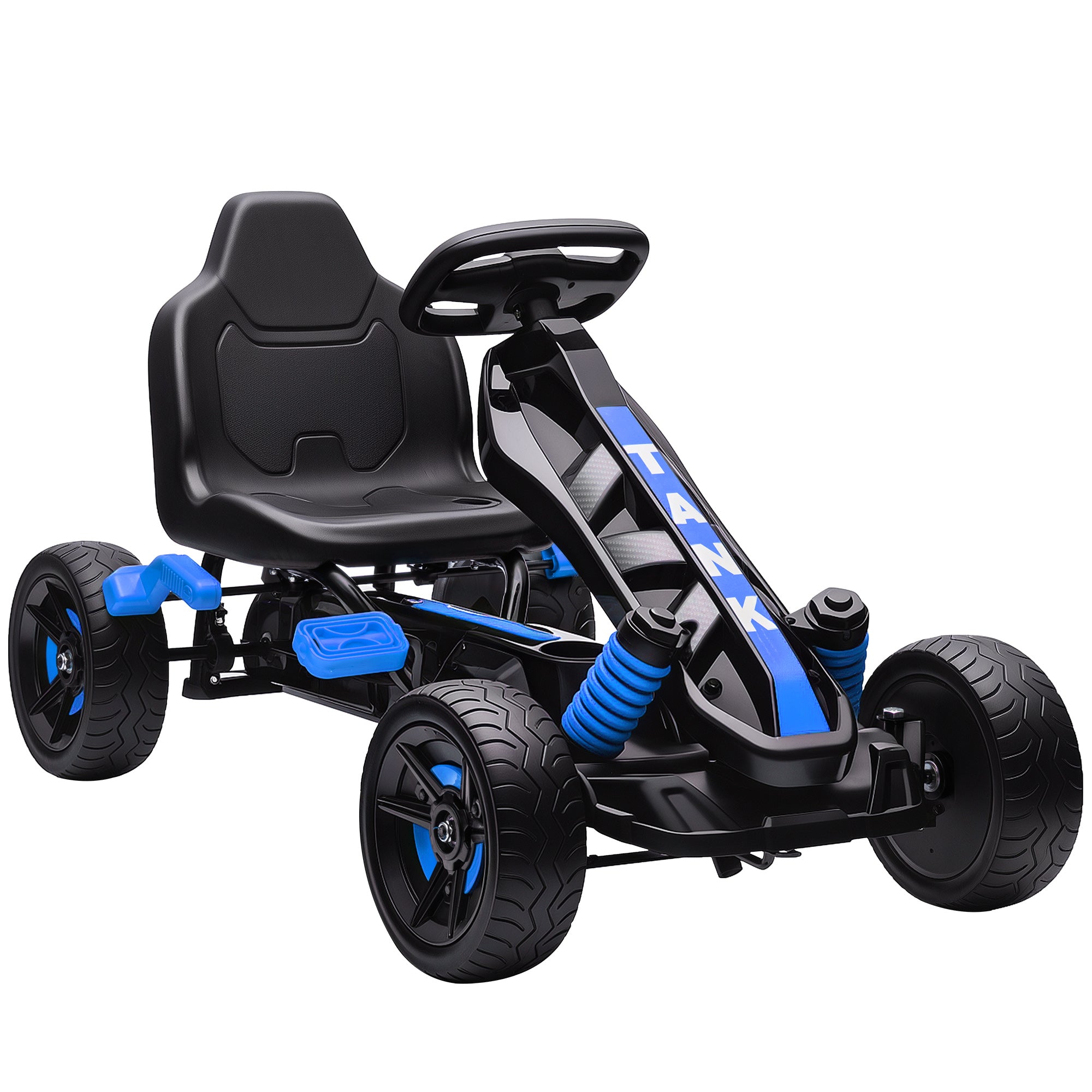 AIYAPLAY Kids Pedal Go Kart Adjustable Seat EVA Tyres