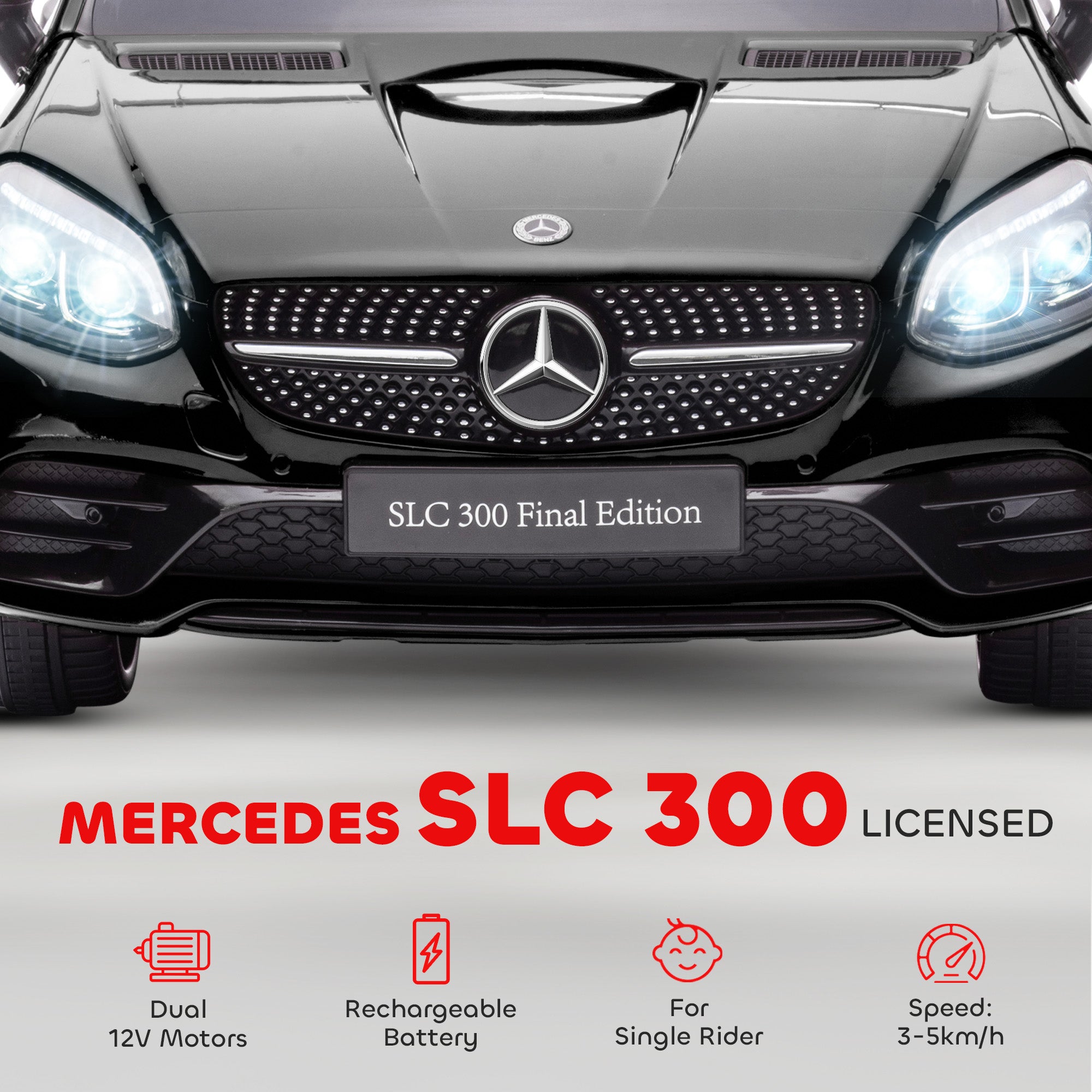 HOMCOM Mercedes-Benz SLC 300 12V Kids Ride-On Car