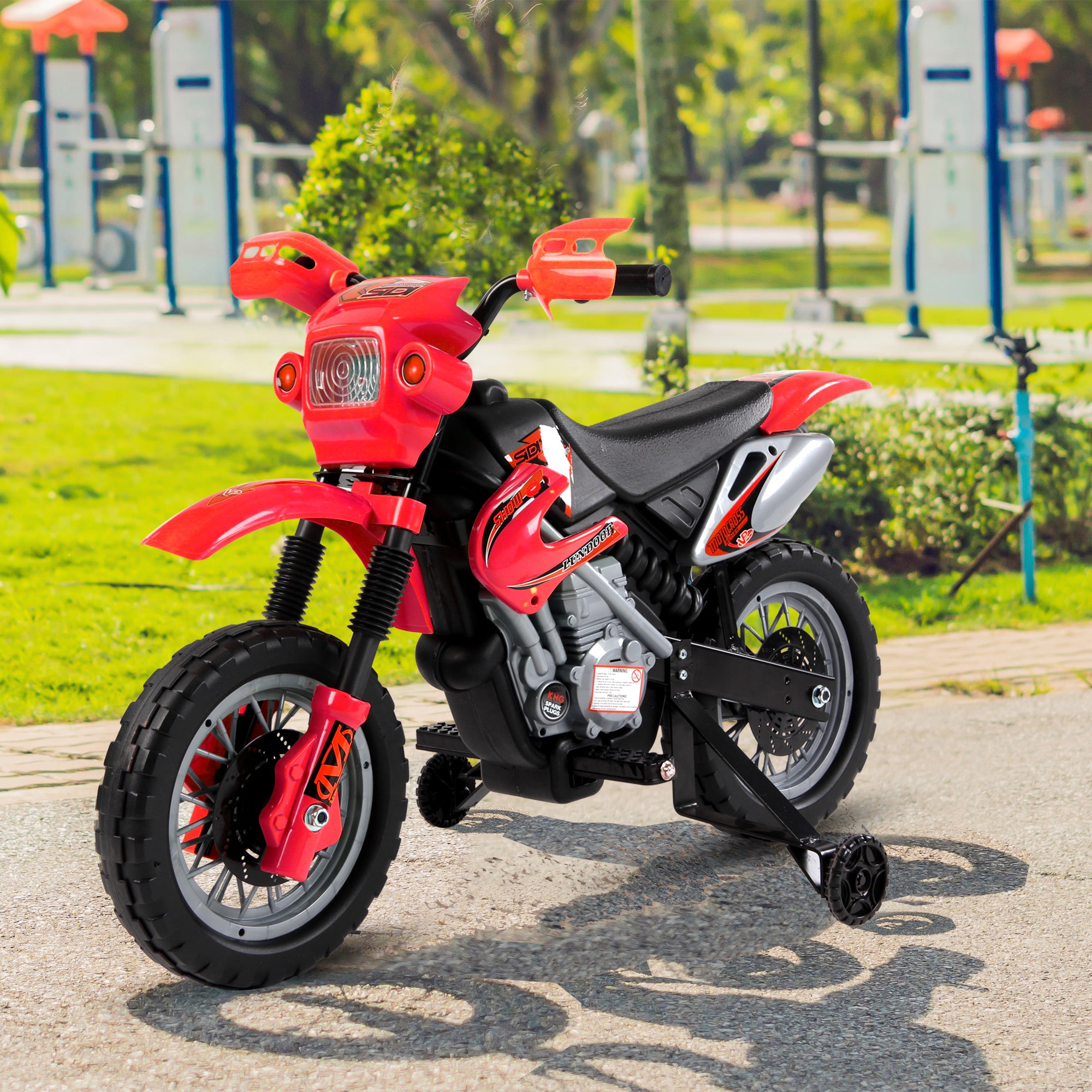 HOMCOM Kids Electric Ride-On Motorbike - Red