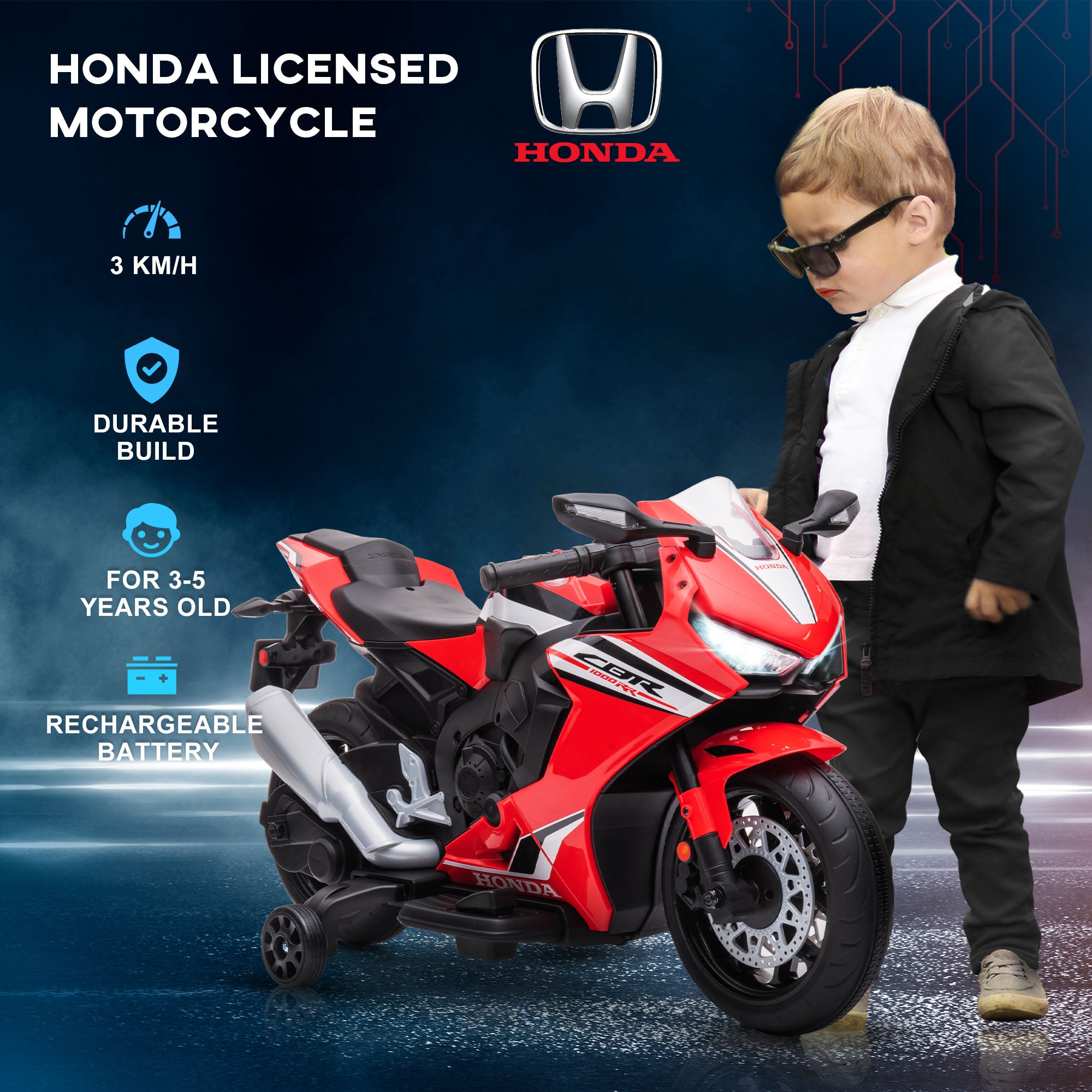 HOMCOM Honda 6V Kids Electric Motorbike