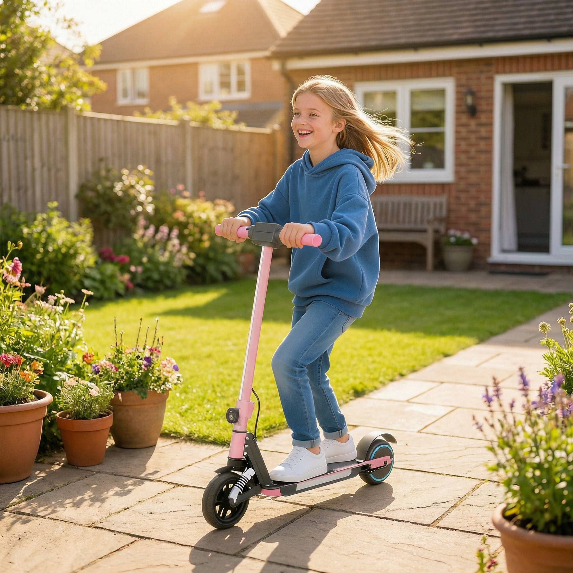 SPORTNOW Kids Electric Scooter with Suspension