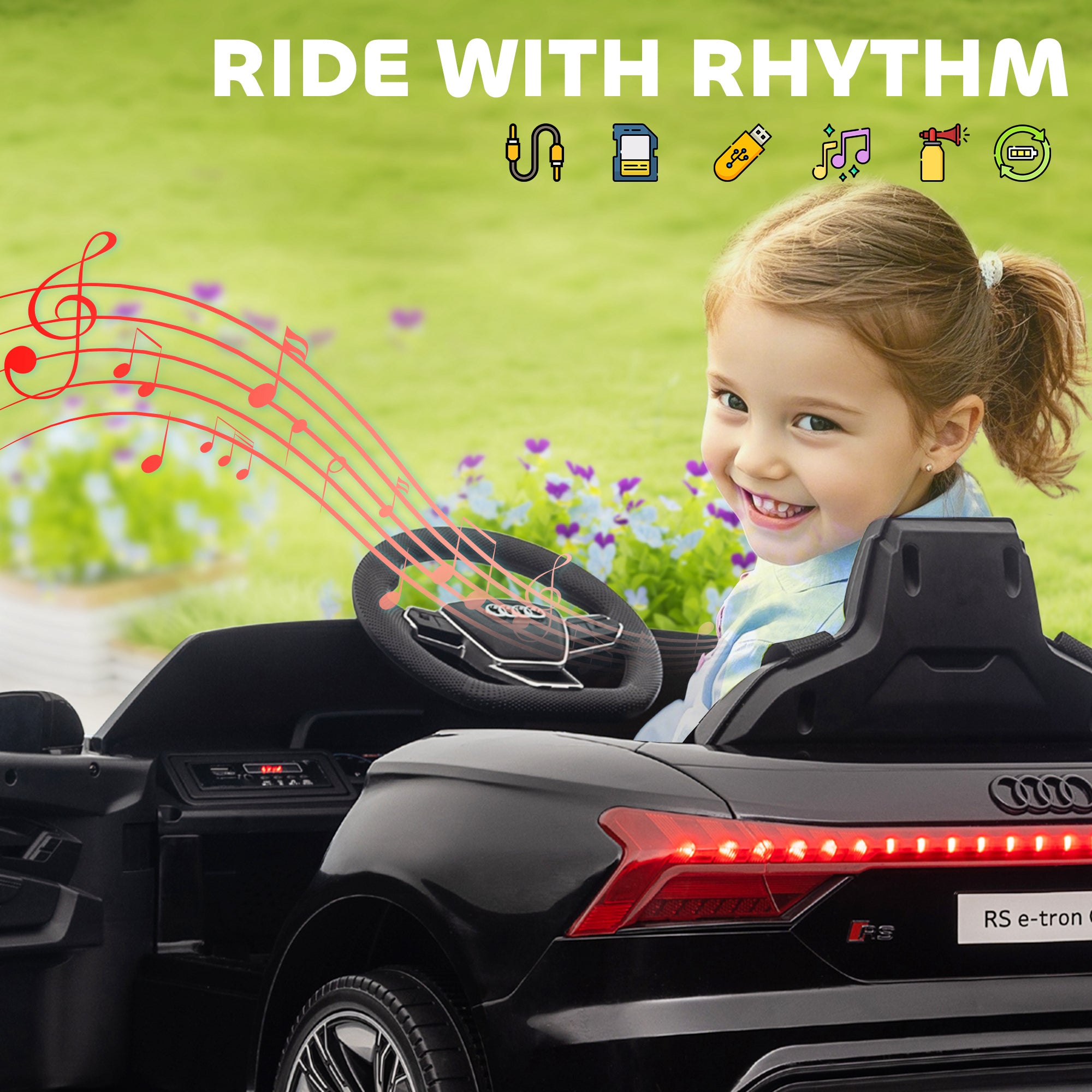 HOMCOM Audi 12V Kids Electric Ride-On Car