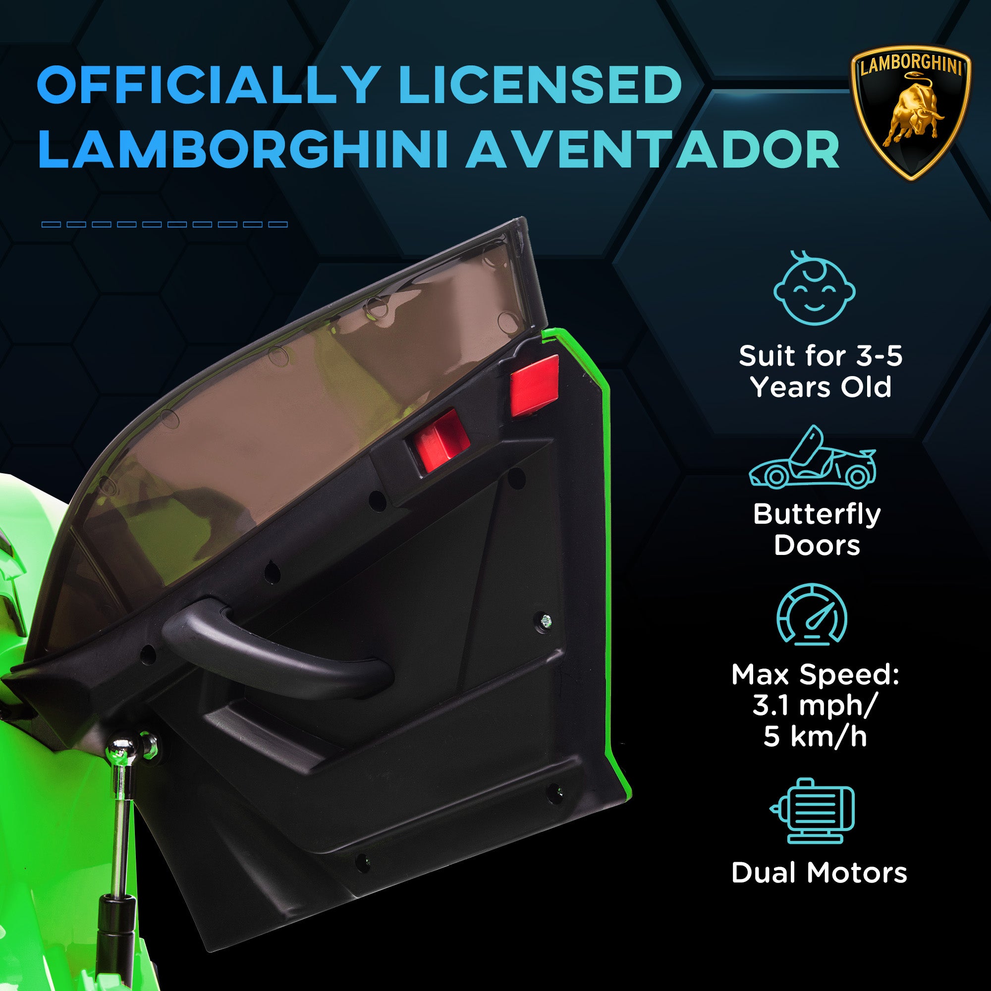 HOMCOM Lamborghini 12V Kids Ride-On Car