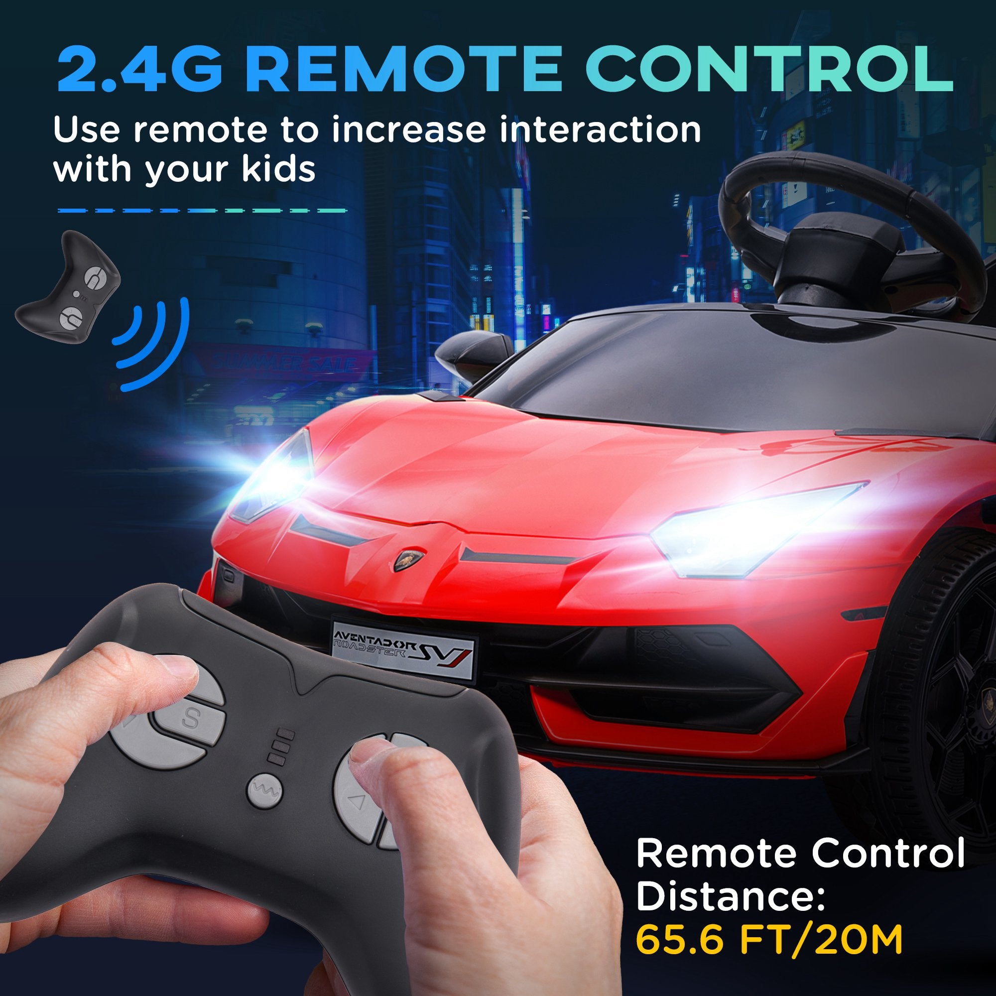 HOMCOM Lamborghini 12V Kids Ride-On Car