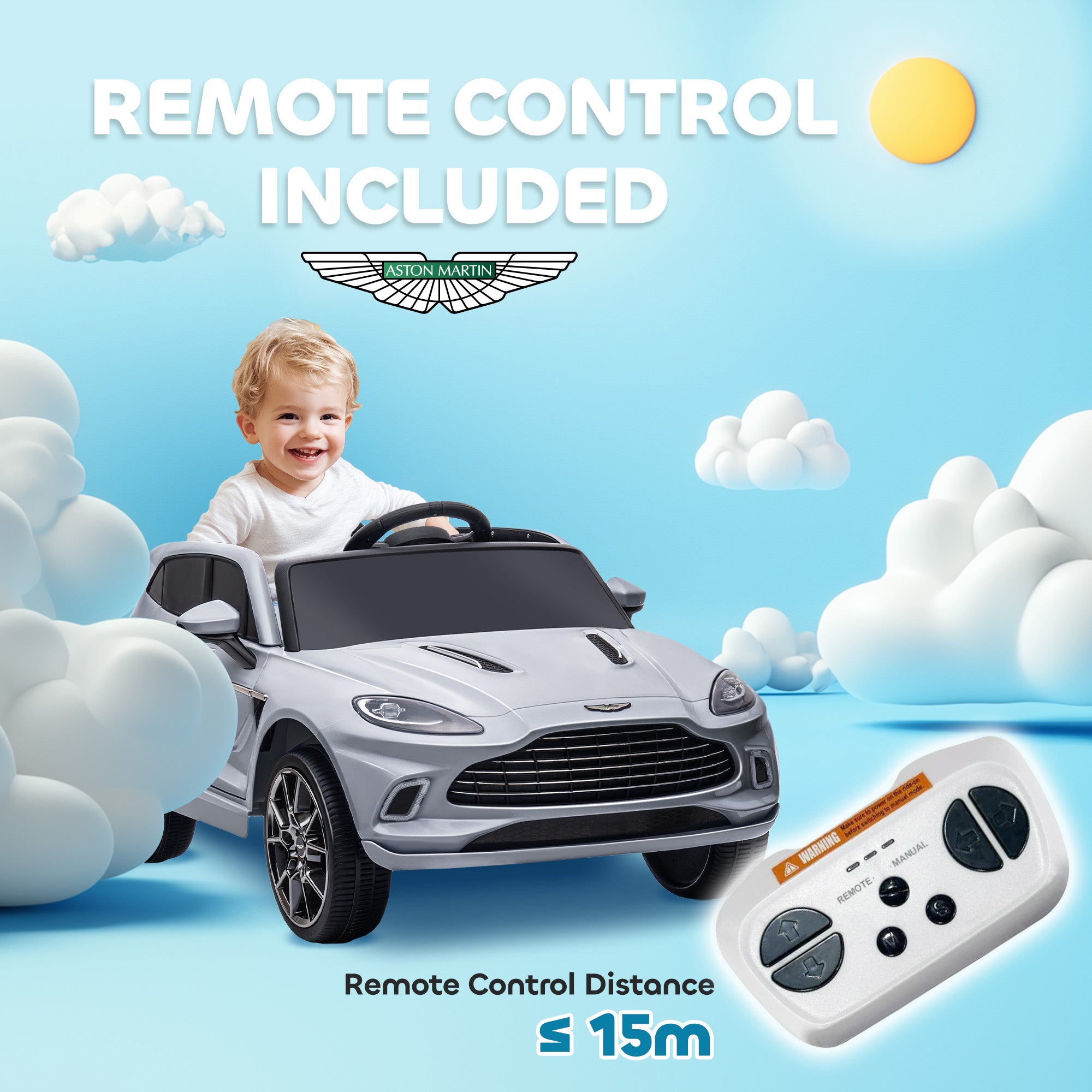 AIYAPLAY Aston Martin DBX 12V Kids Ride-On Car