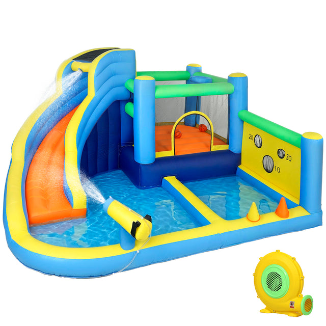 AIYAPLAY 8-in-1 Bounce House with Water Cannon