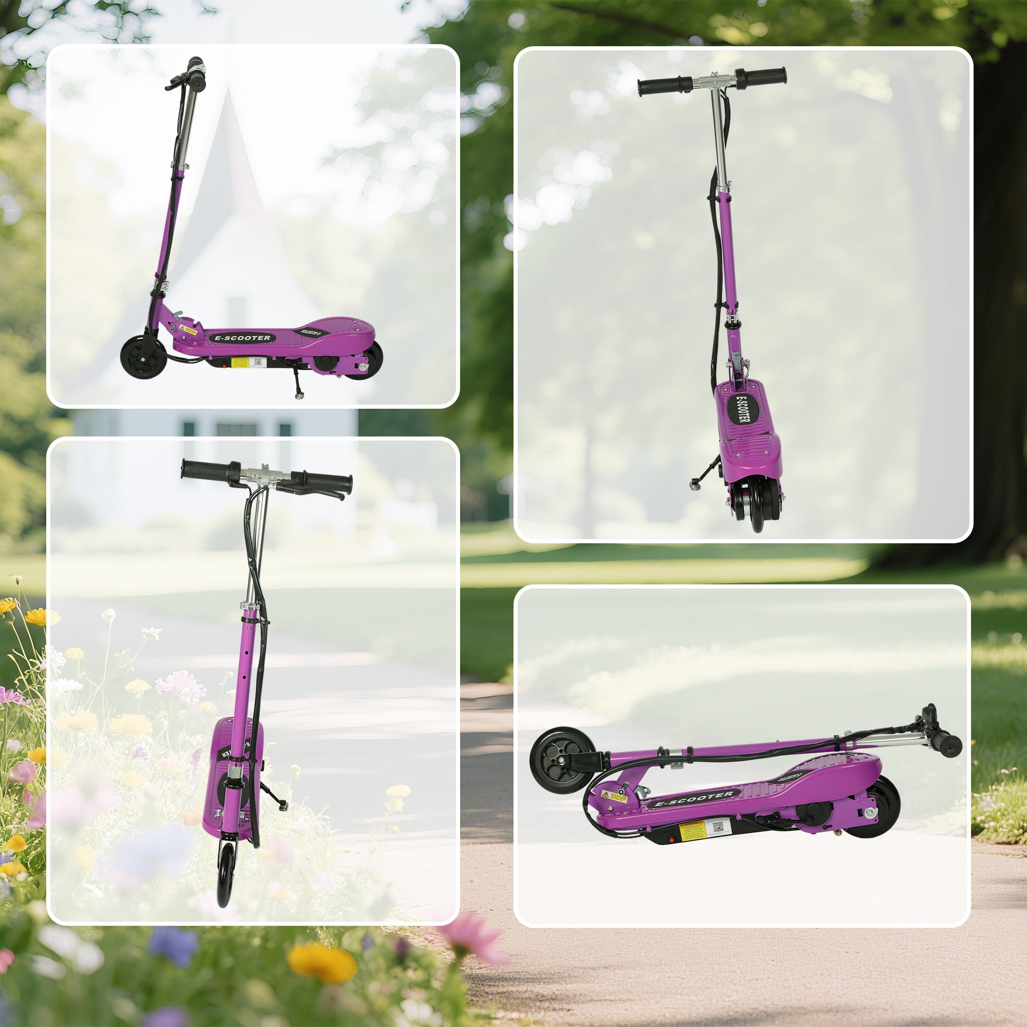 HOMCOM Foldable Kids Electric Scooter
