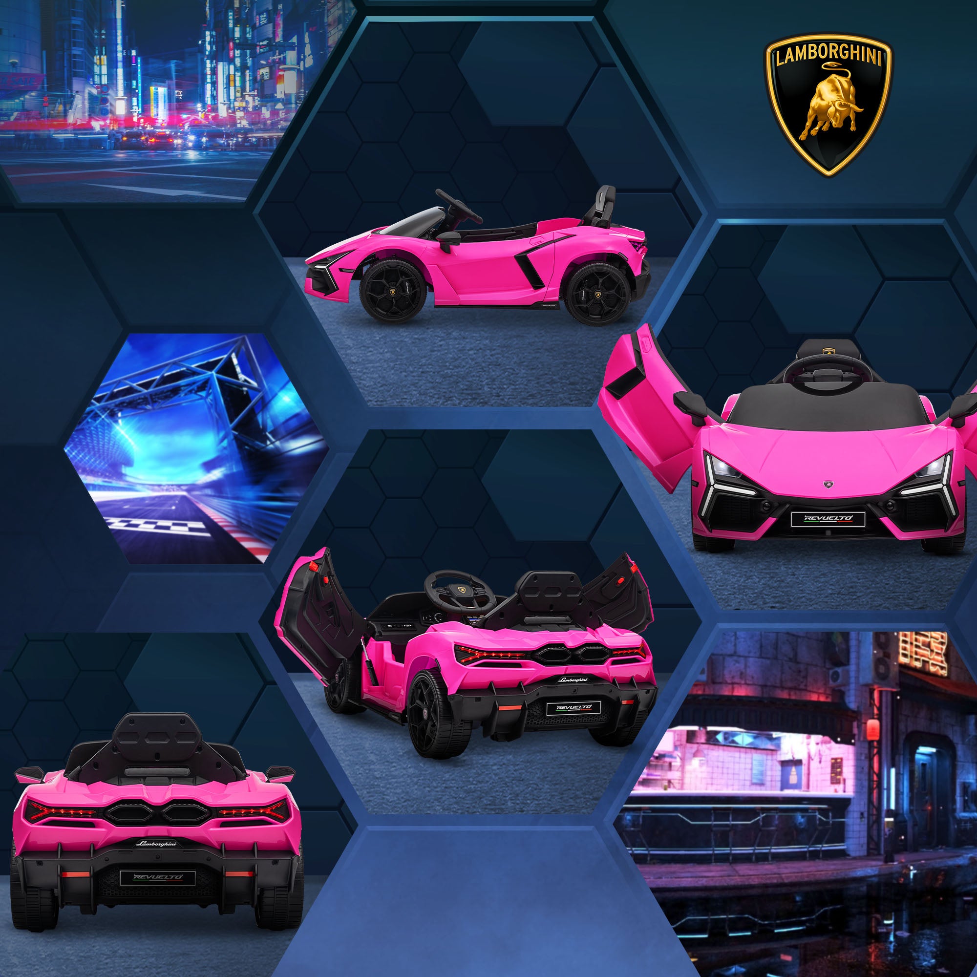 AIYAPLAY Lamborghini Revuelto 12V Kids Ride-On Car