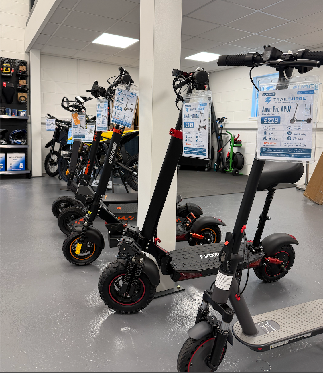TrailSurge showroom and workshop in Nuneaton
