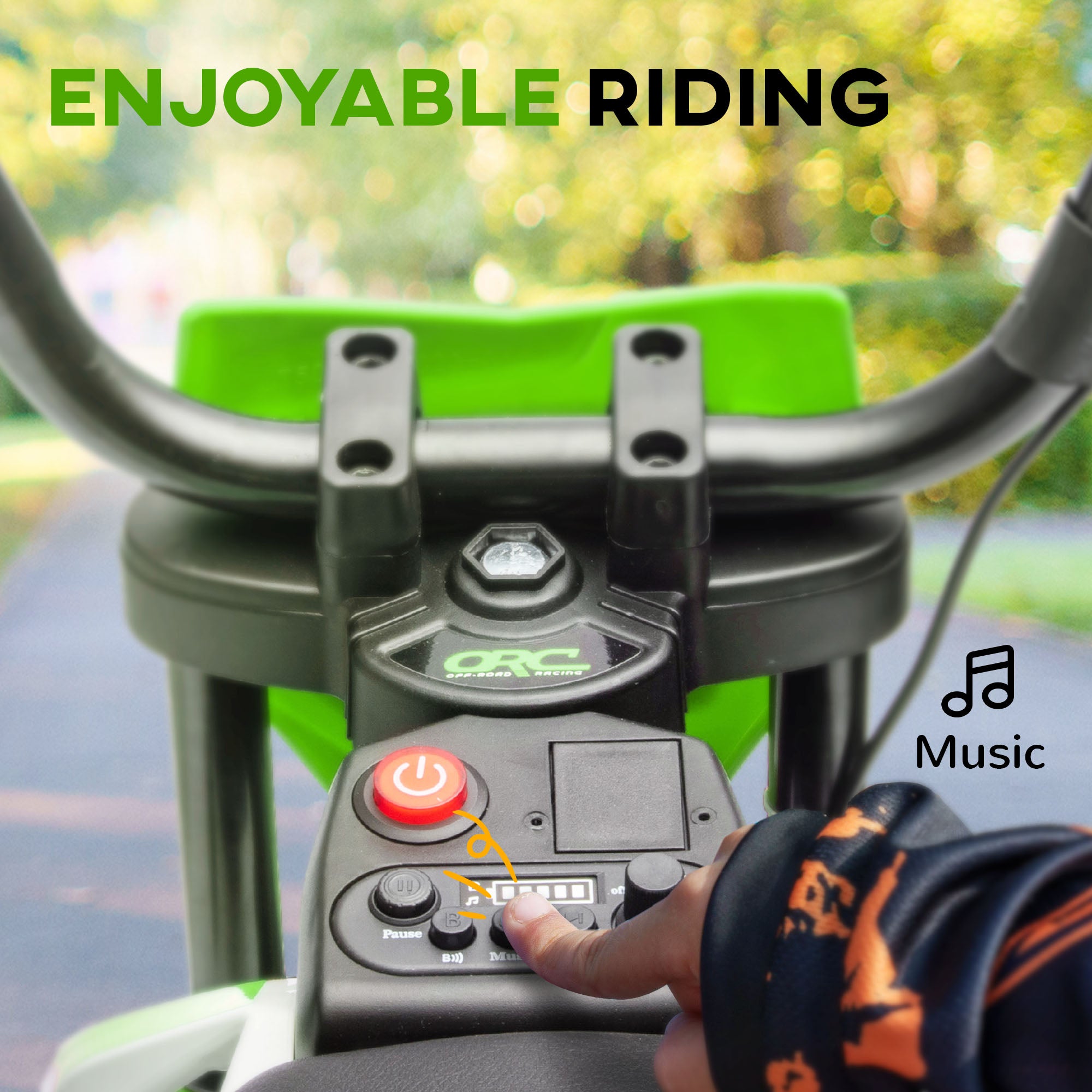 AIYAPLAY 12V Kids Electric Motorbike with Training Wheels