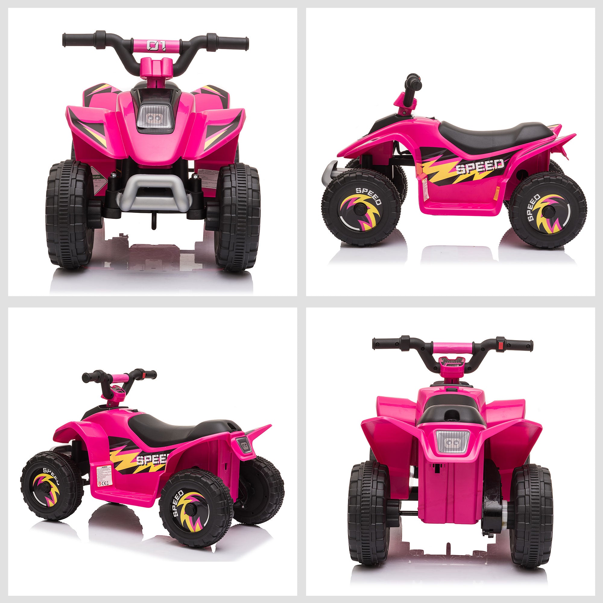 HOMCOM 6V Toddler Electric Ride-On / Quad Car - Pink