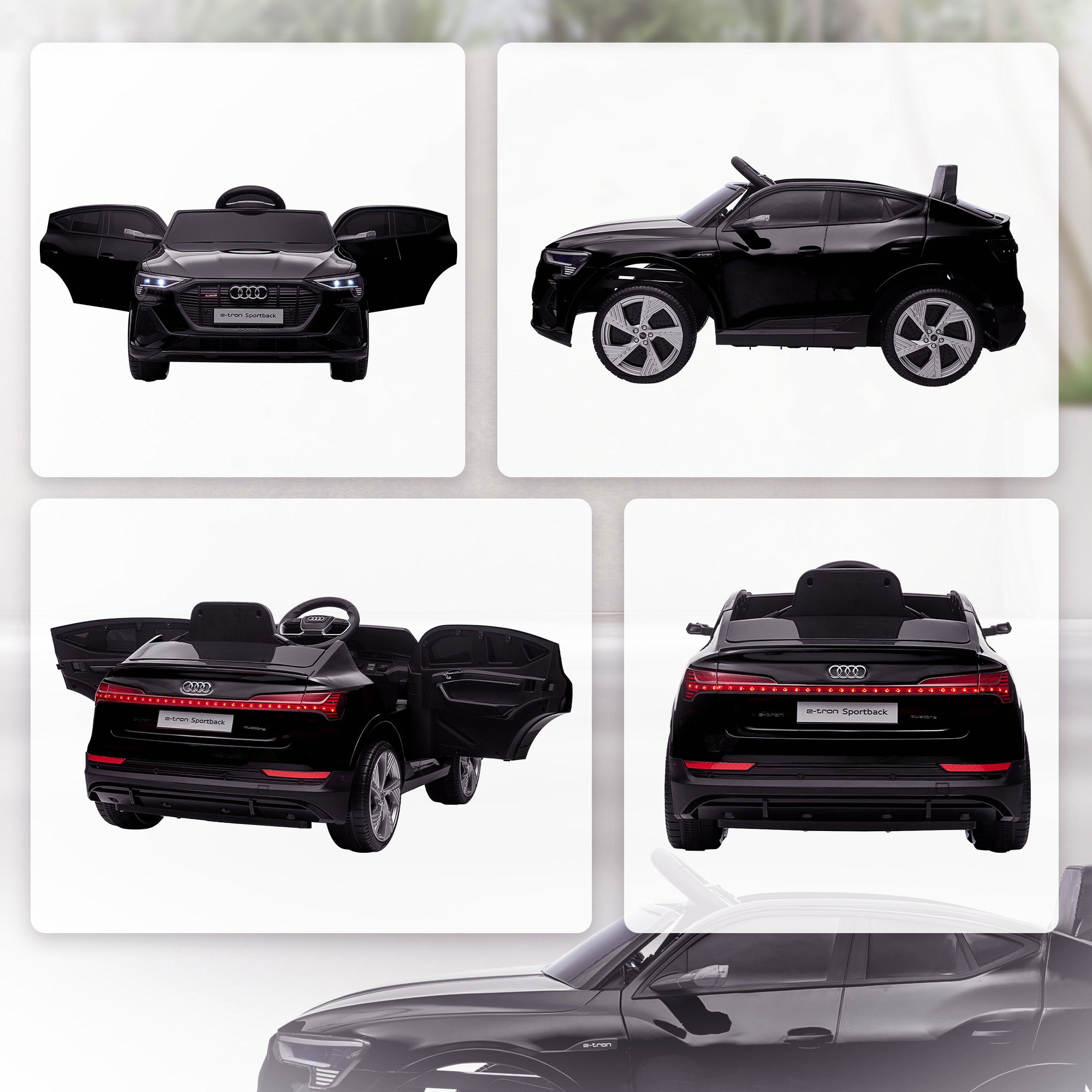 HOMCOM Audi E-tron / 12V Kids Car - Black