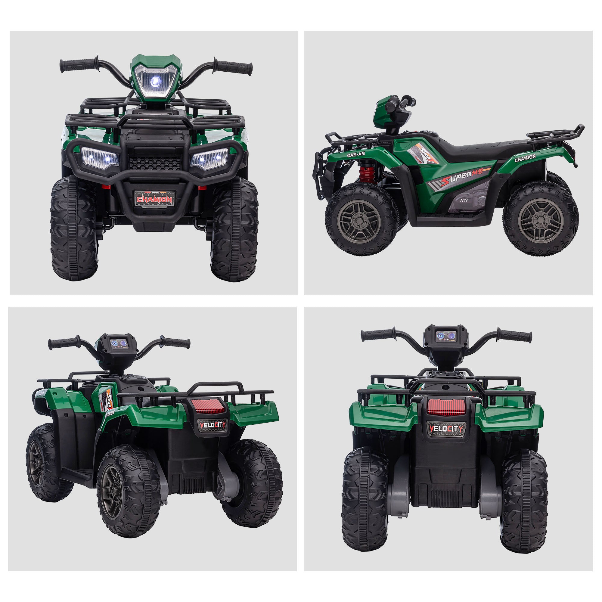 HOMCOM 12V Kids Electric Quad Bike - Green
