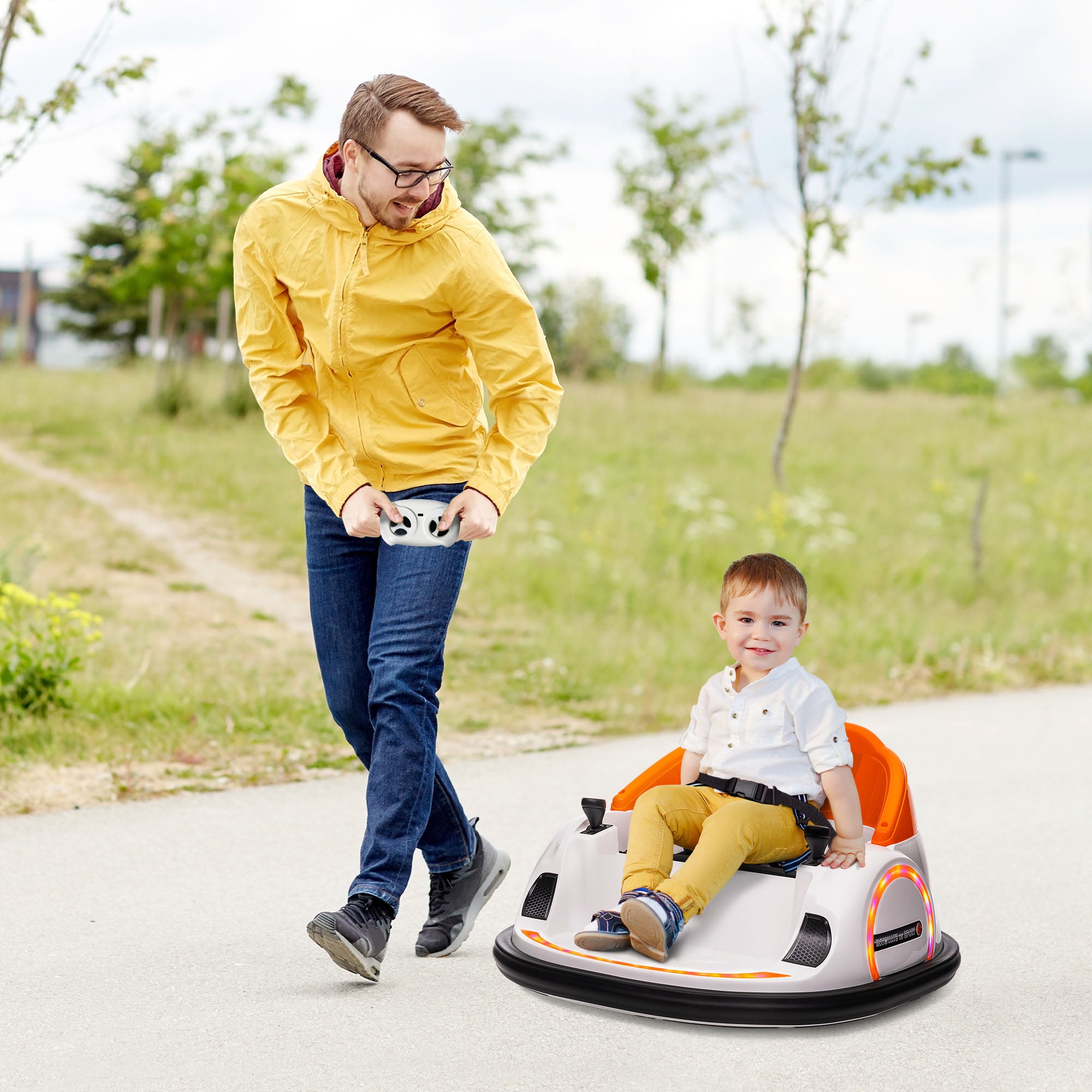 AIYAPLAY 12V Kids 360° Bumper Car with Remote