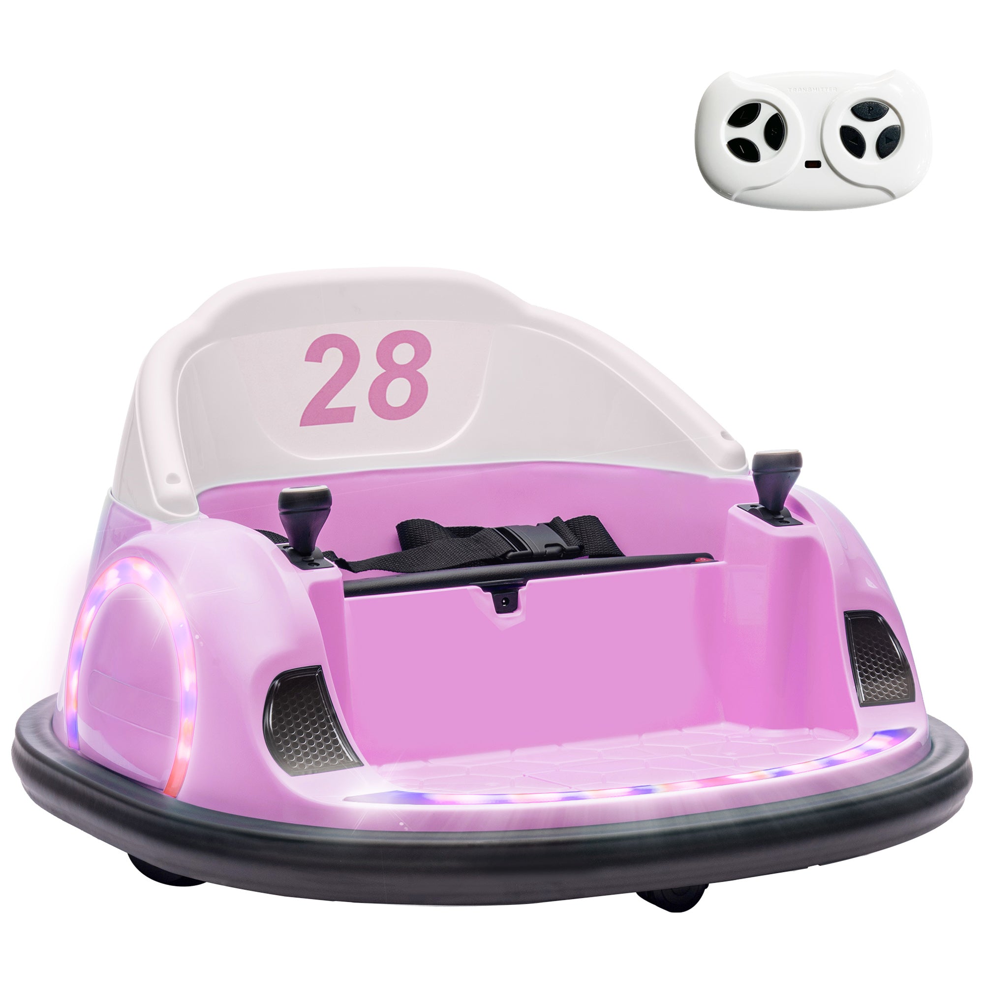 AIYAPLAY 12V Kids Bumper Car with Remote Control - Pink