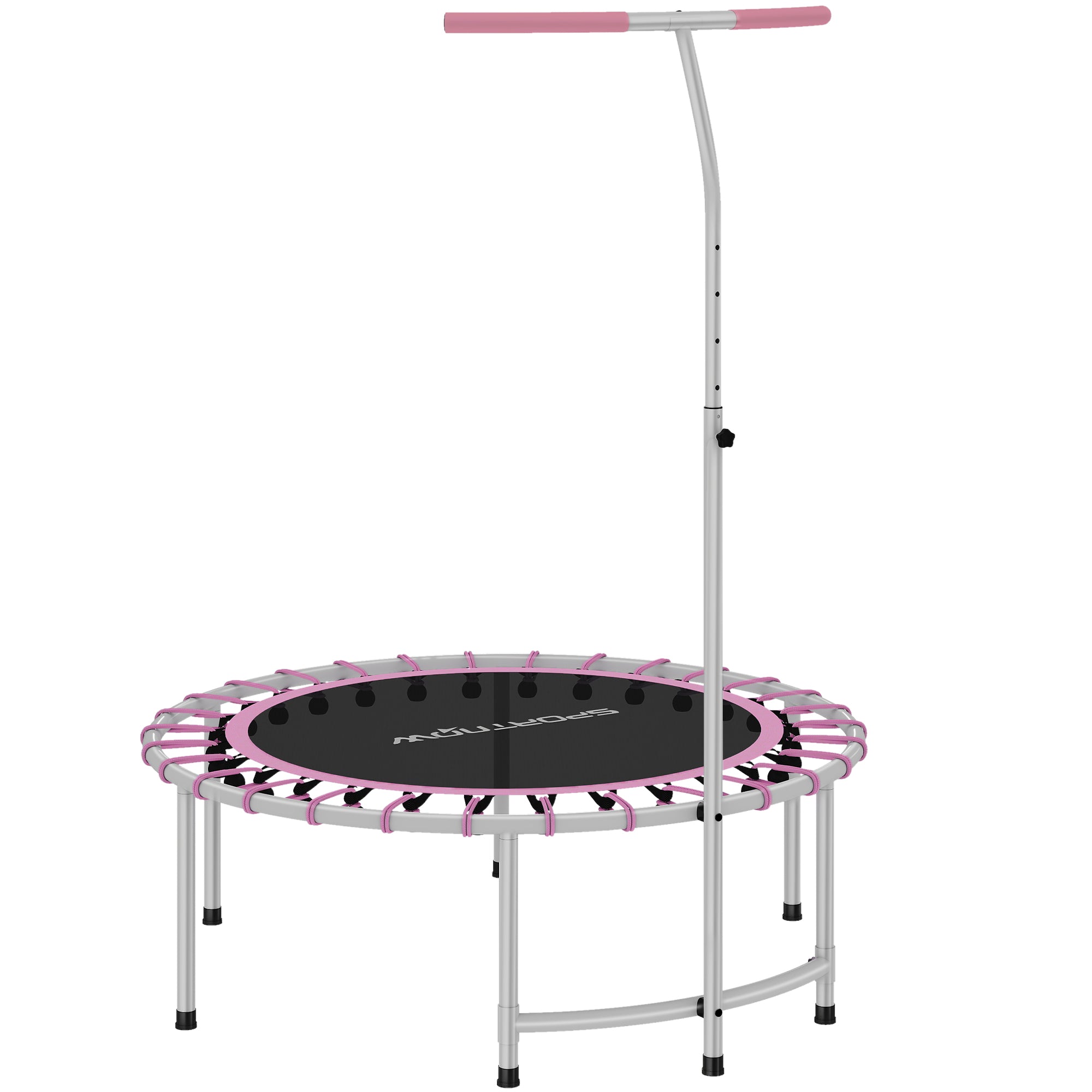 SPORTNOW 40" Mini Fitness Trampoline with Handle - Pink