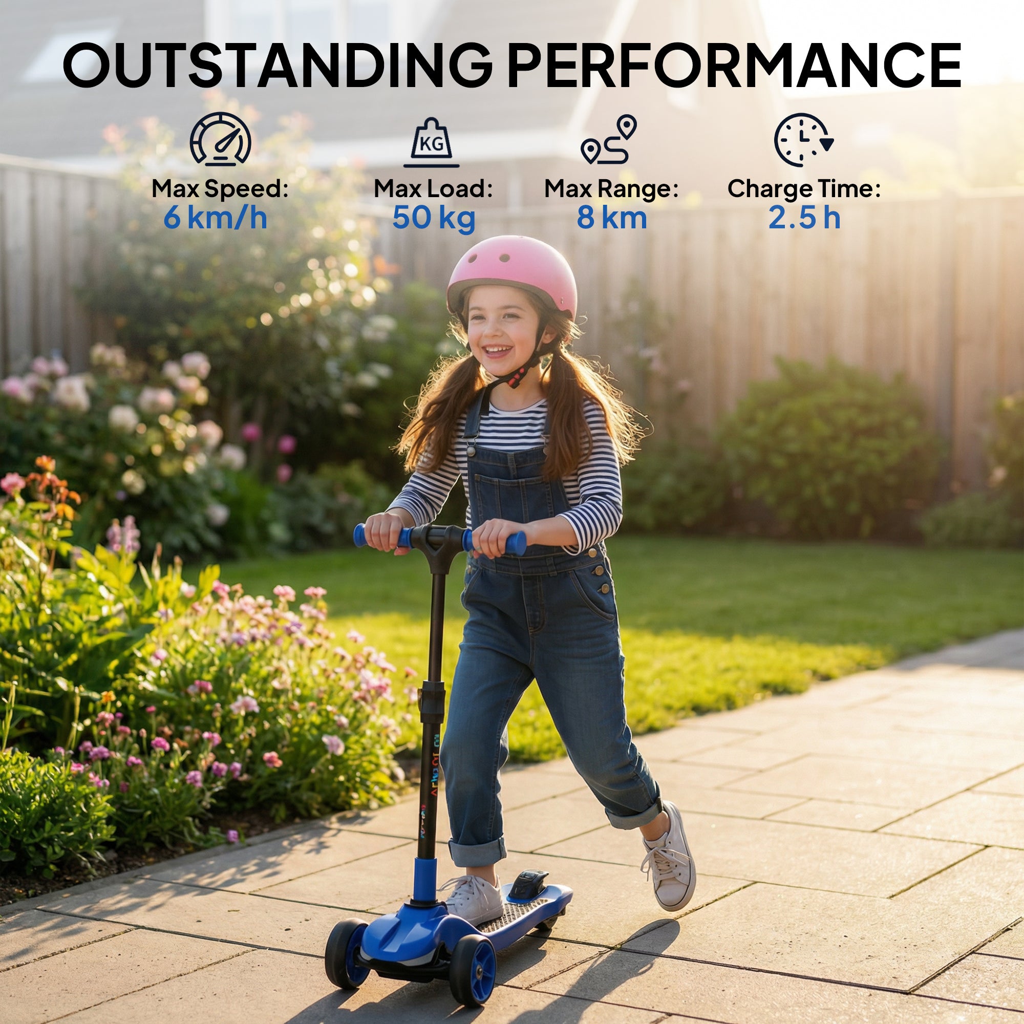 AIYAPLAY 3-Wheel Kids Electric Scooter