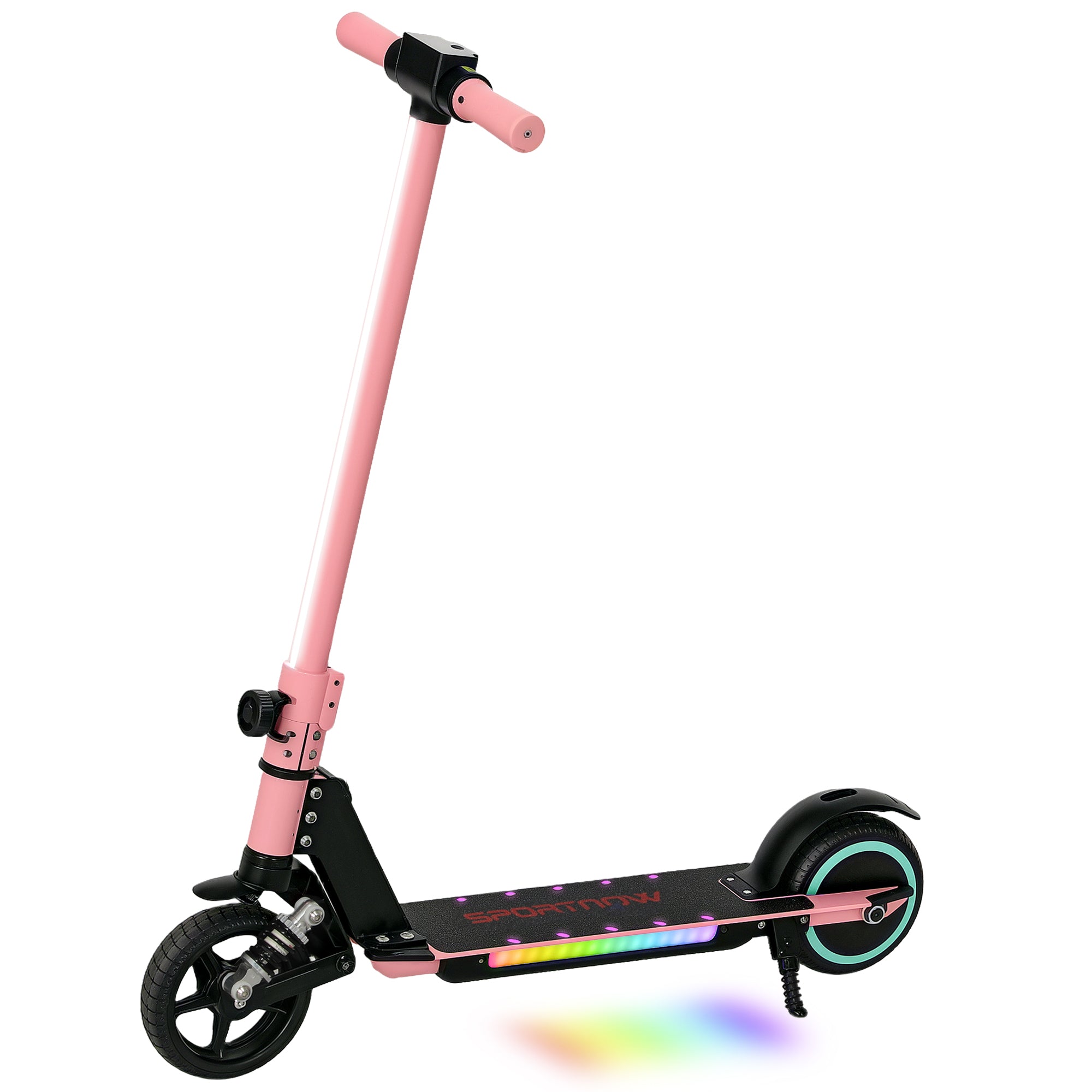 SPORTNOW Kids Electric Scooter with Suspension - Pink