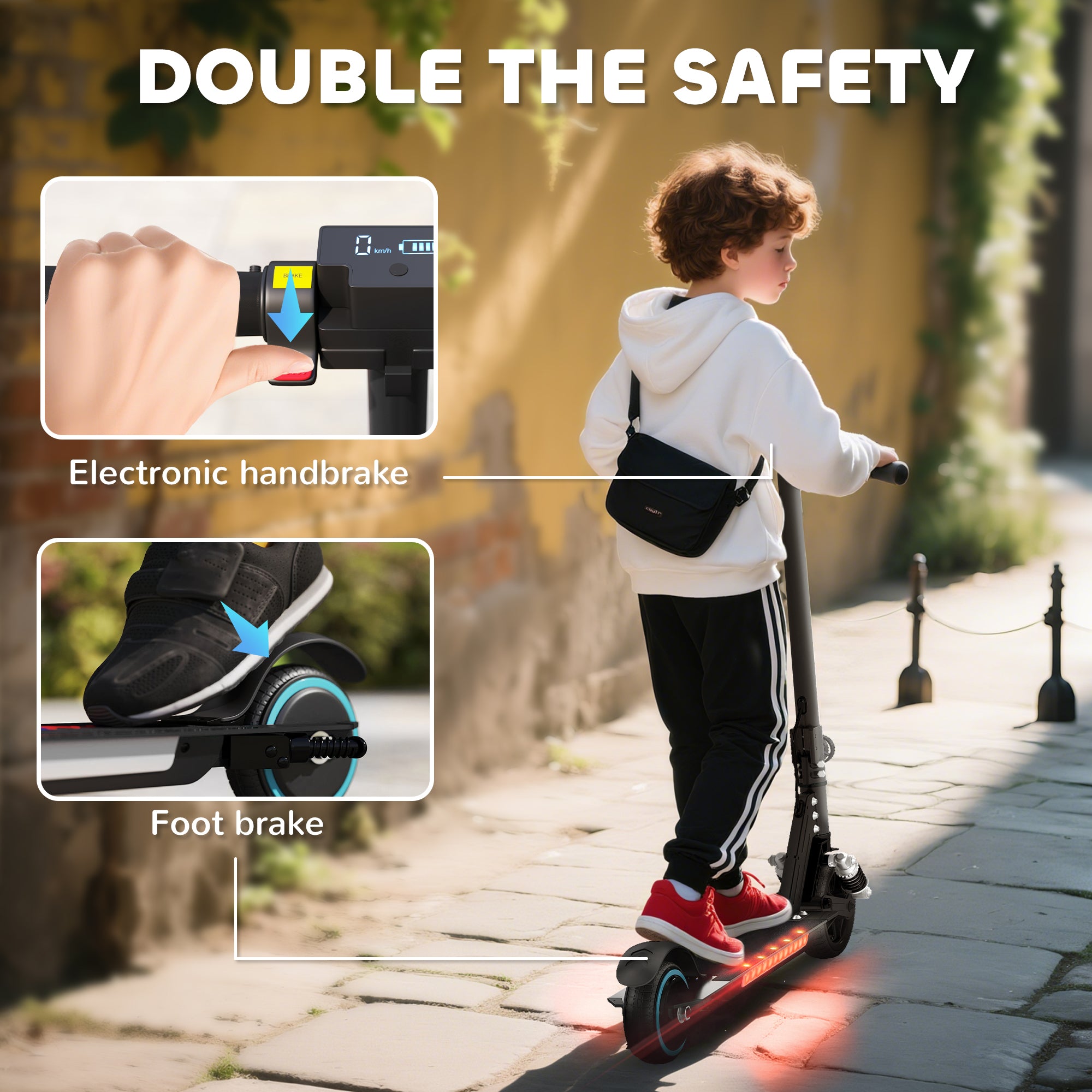 SPORTNOW Kids Electric Scooter with Suspension