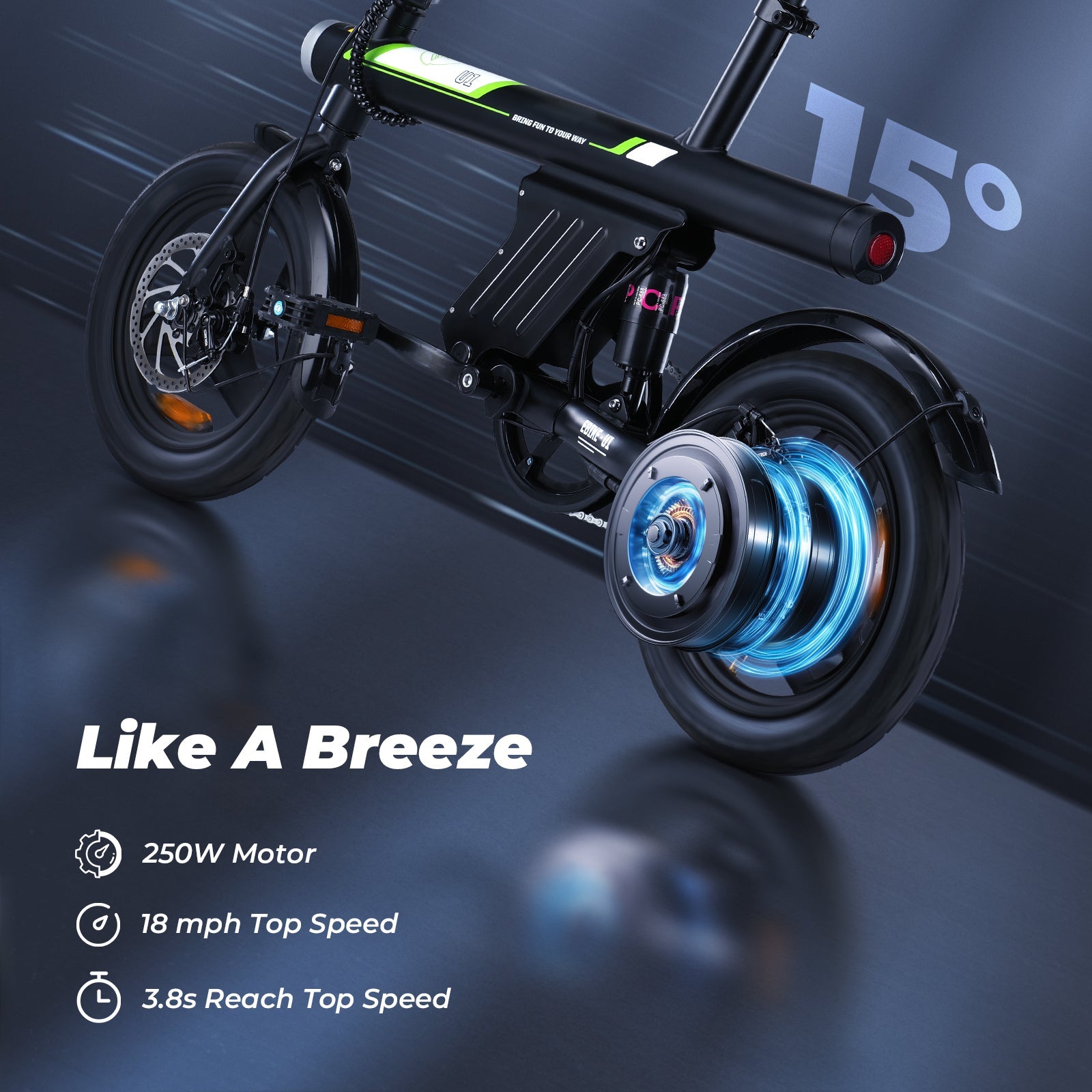 iScooter U1 Foldable Electric Bike 500W