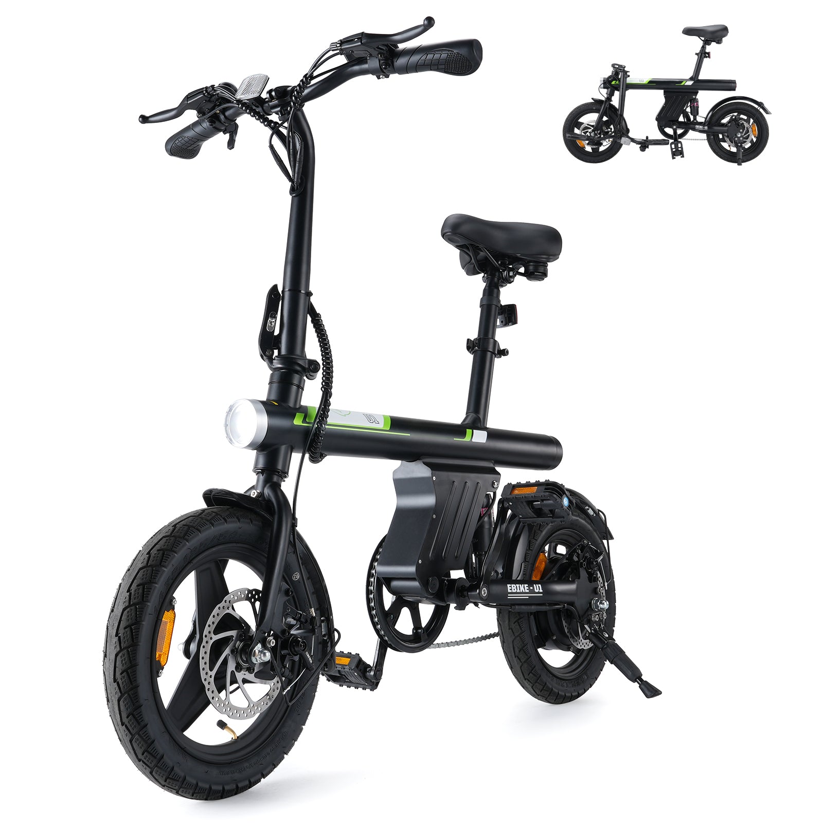 iScooter U1 Foldable Electric Bike 500W - Black
