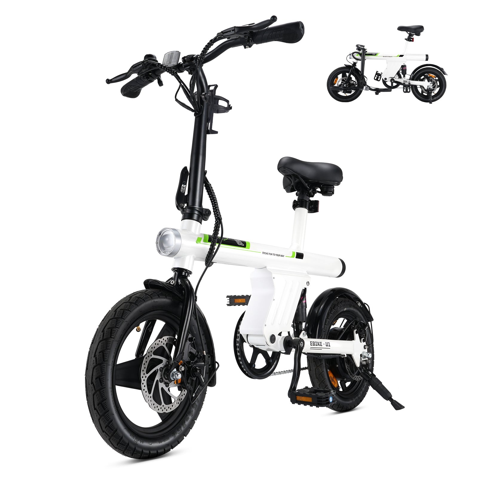 iScooter U1 Foldable Electric Bike 500W - White